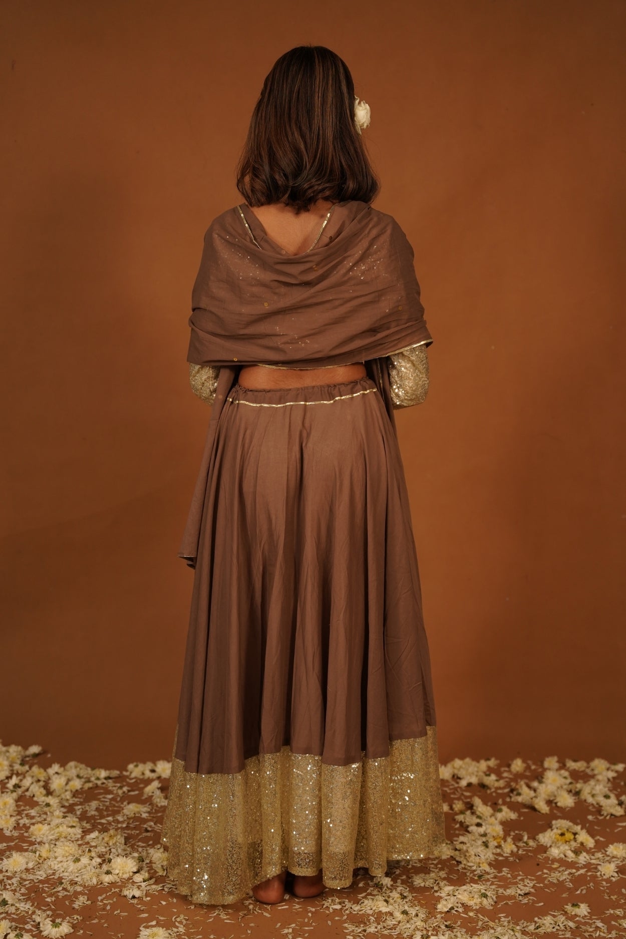 ASH GREY SEQUENCE MUL SKIRT