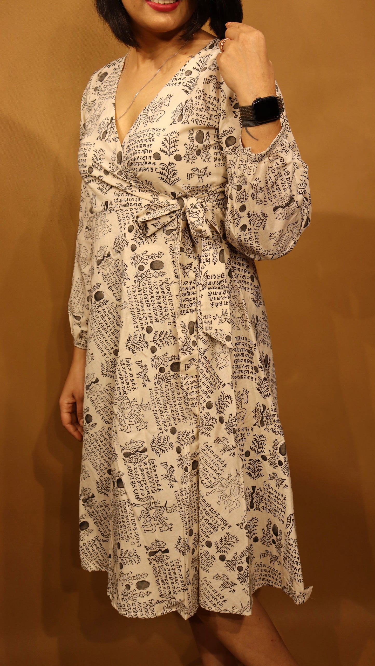 White Wrap dress
