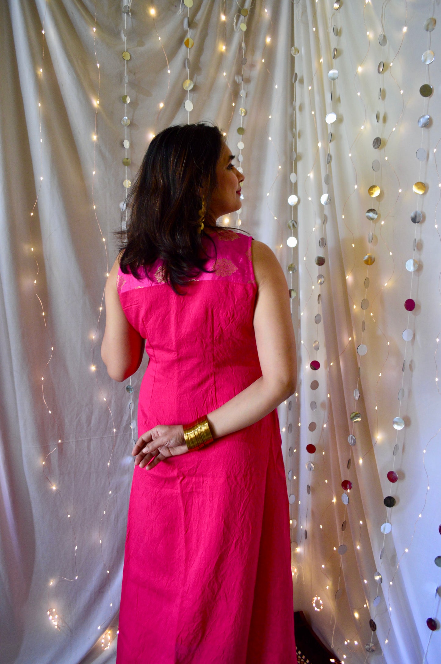 The Amaira Red and Pink Cocktail Dress