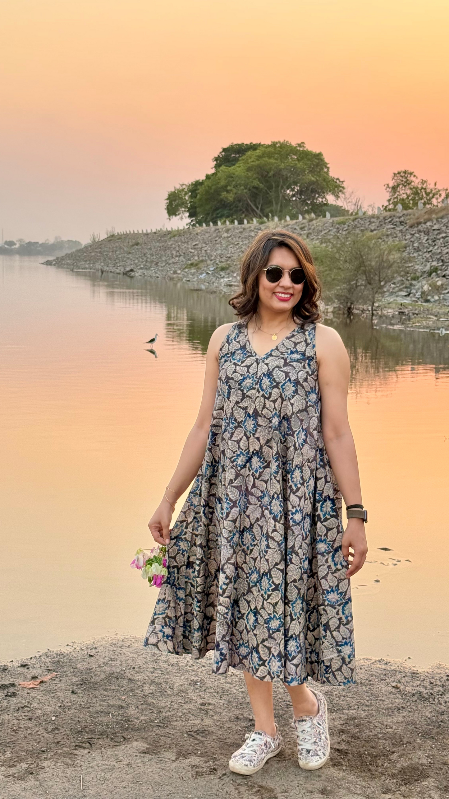 Kalonji Kalamkari Circular Dress