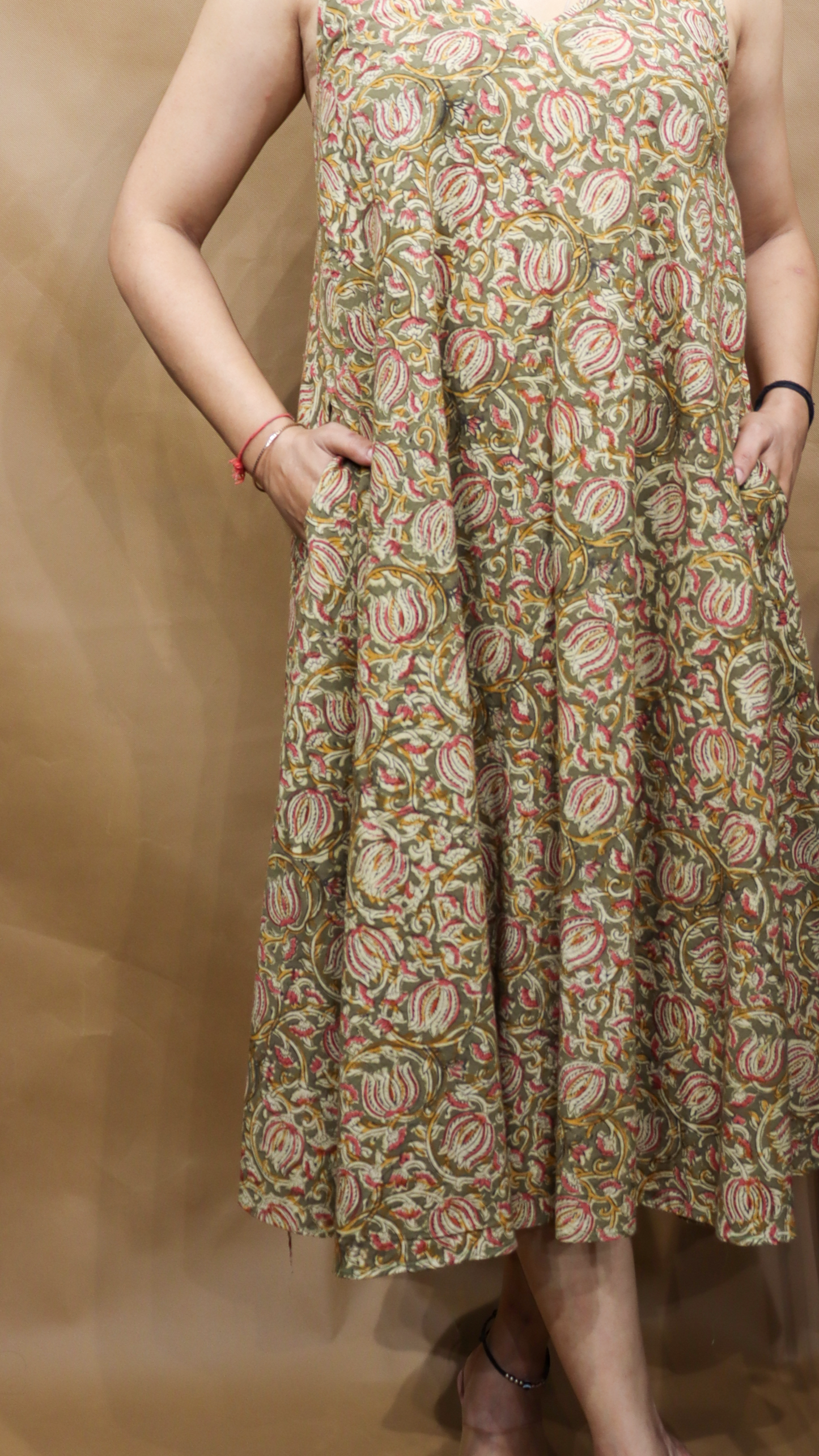 The Rustleaf Kalamkari Circular Dress