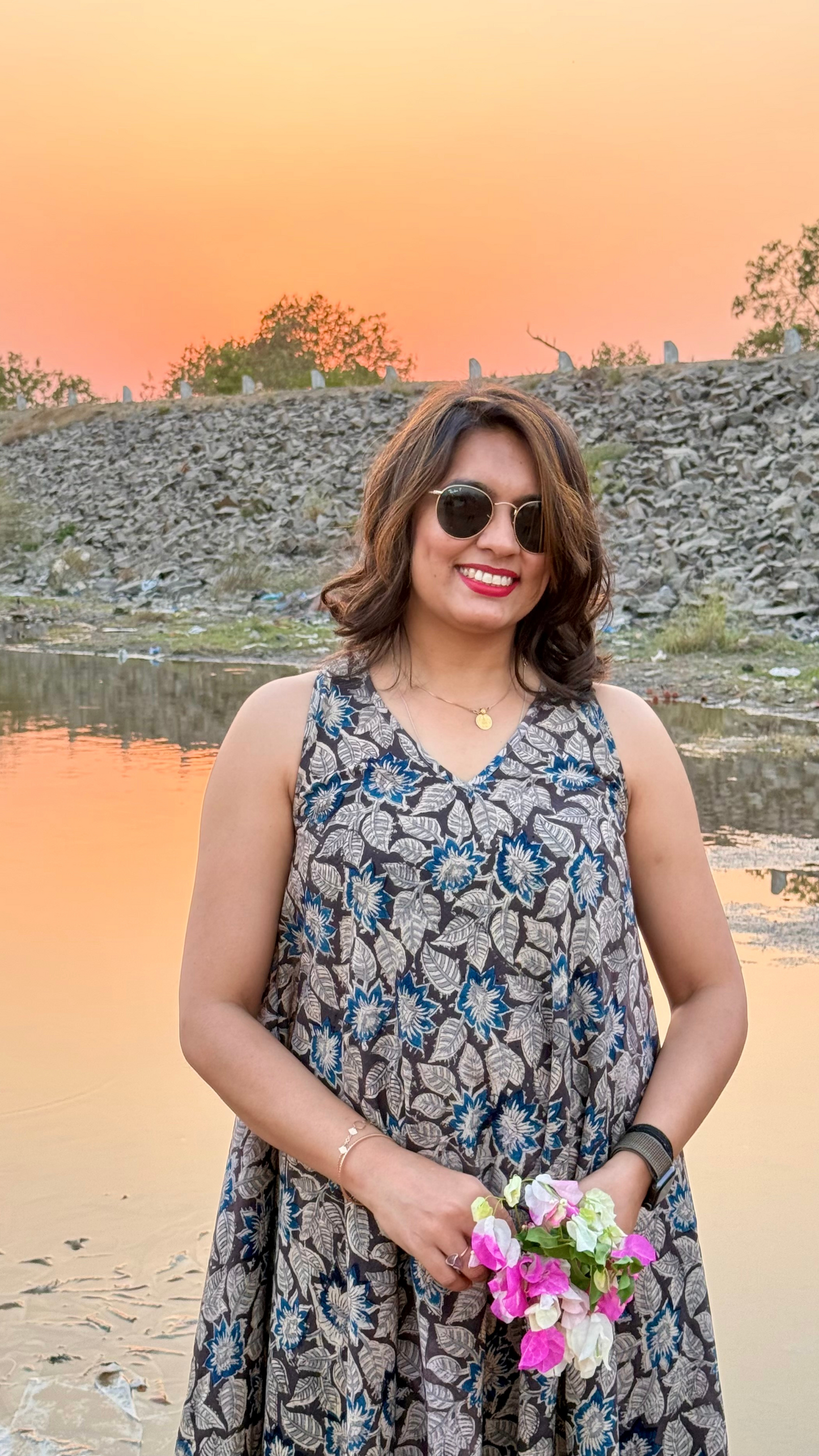 Kalonji Kalamkari Circular Dress