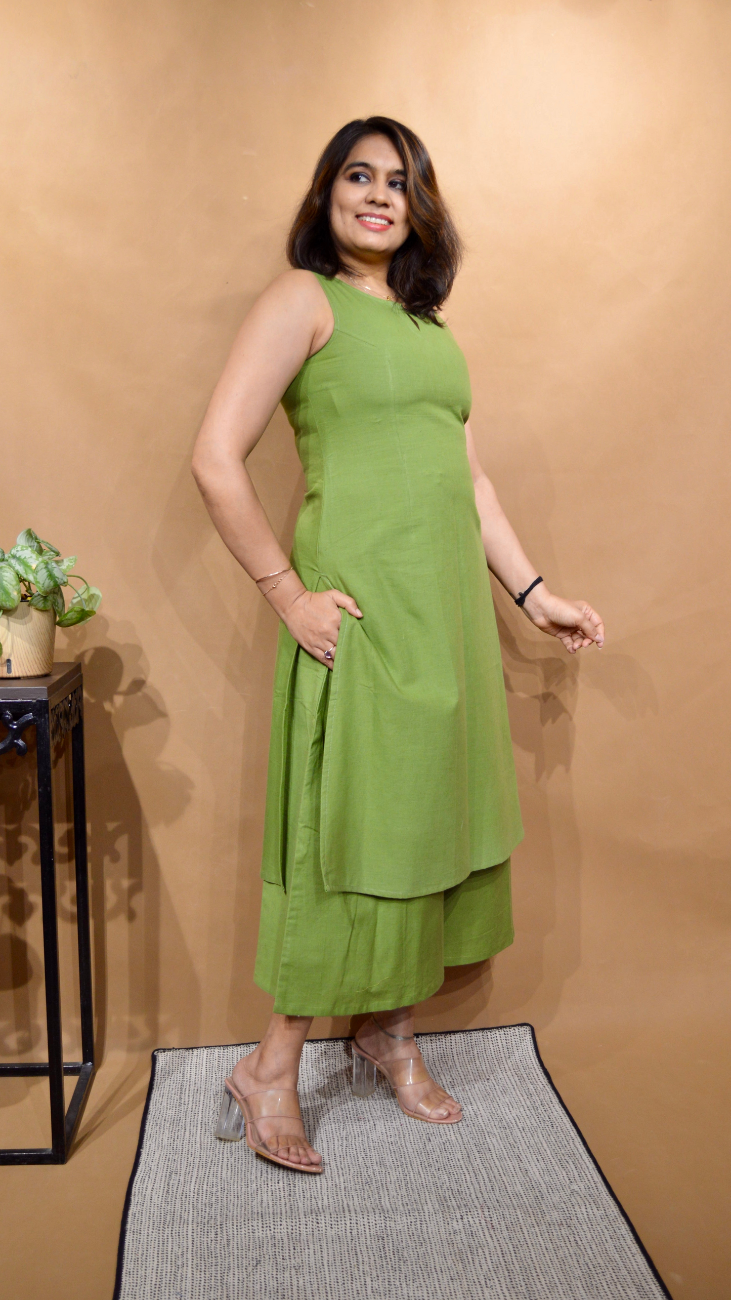 The Pistachio Drape Culottes