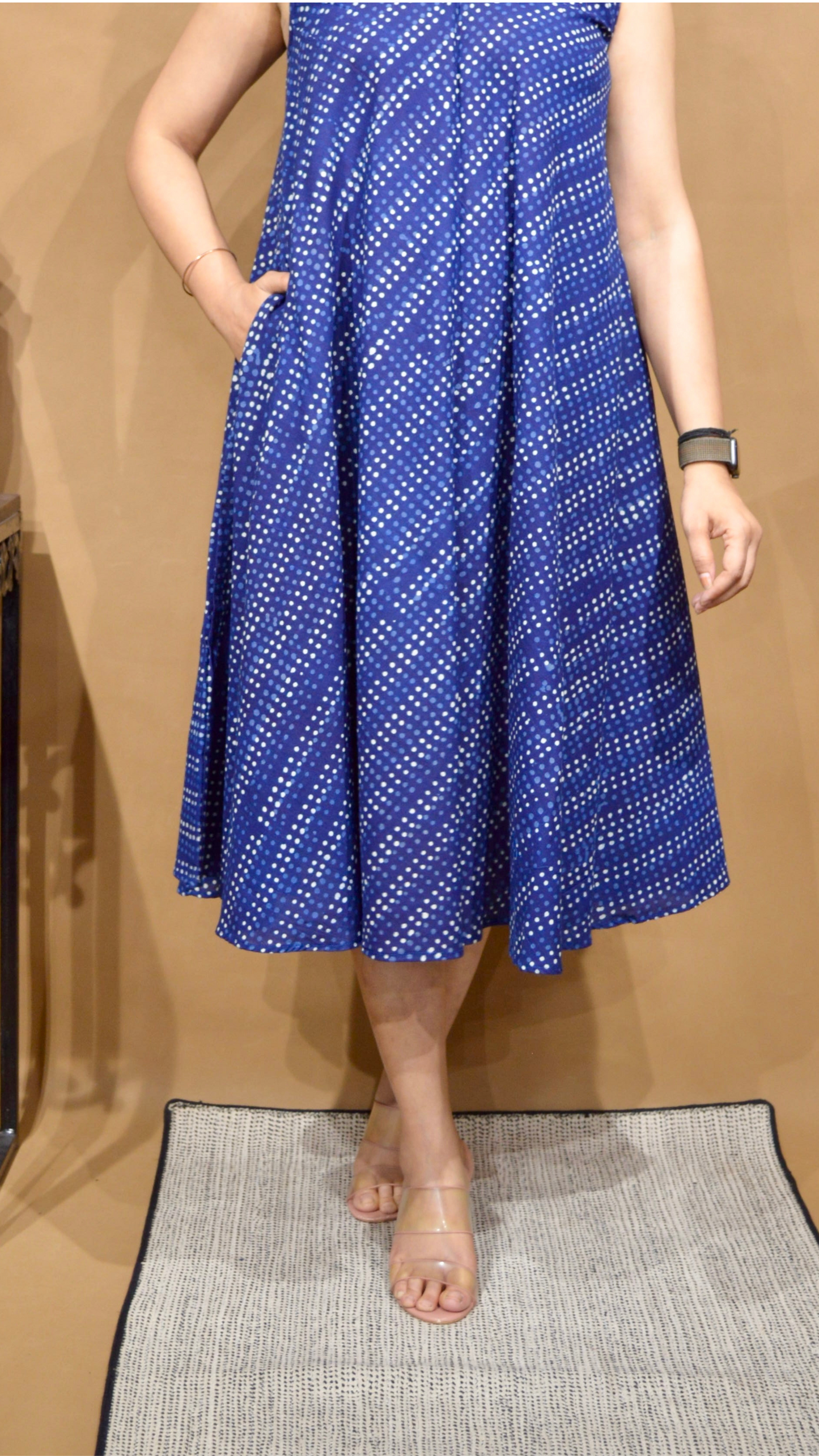 Indigo Vibes Circular Dress