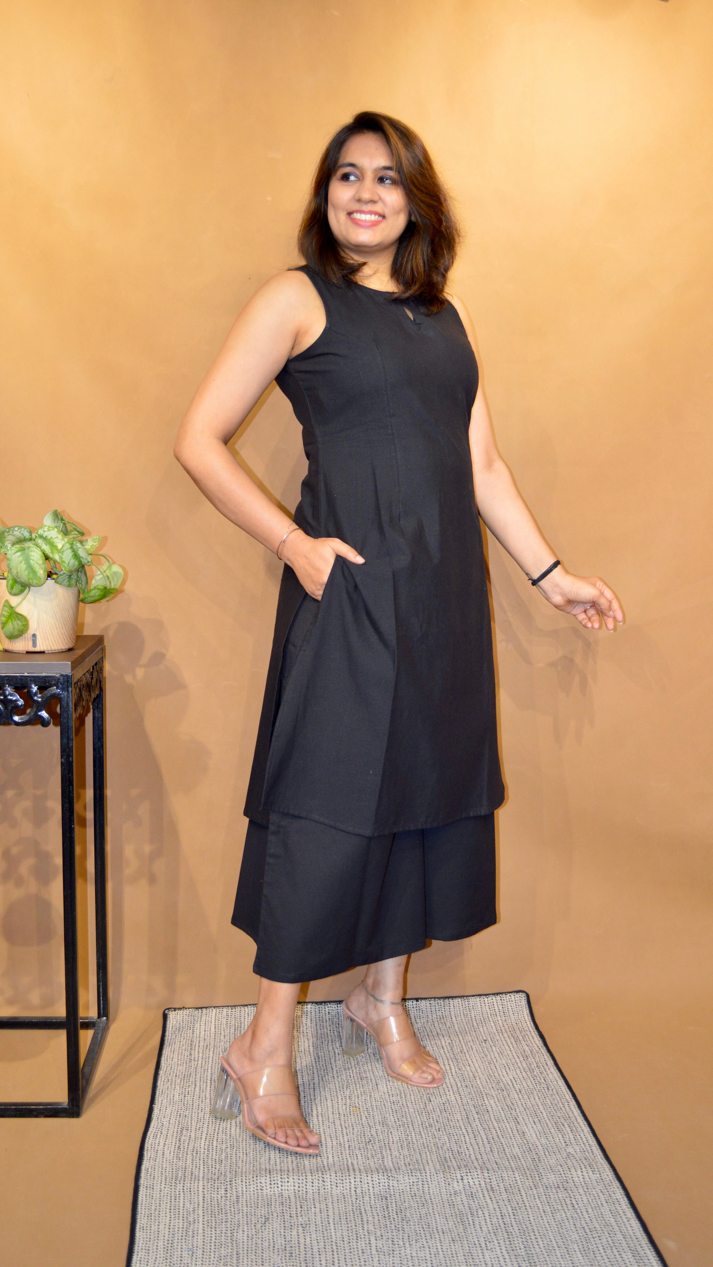The All Time Black Culottes Set