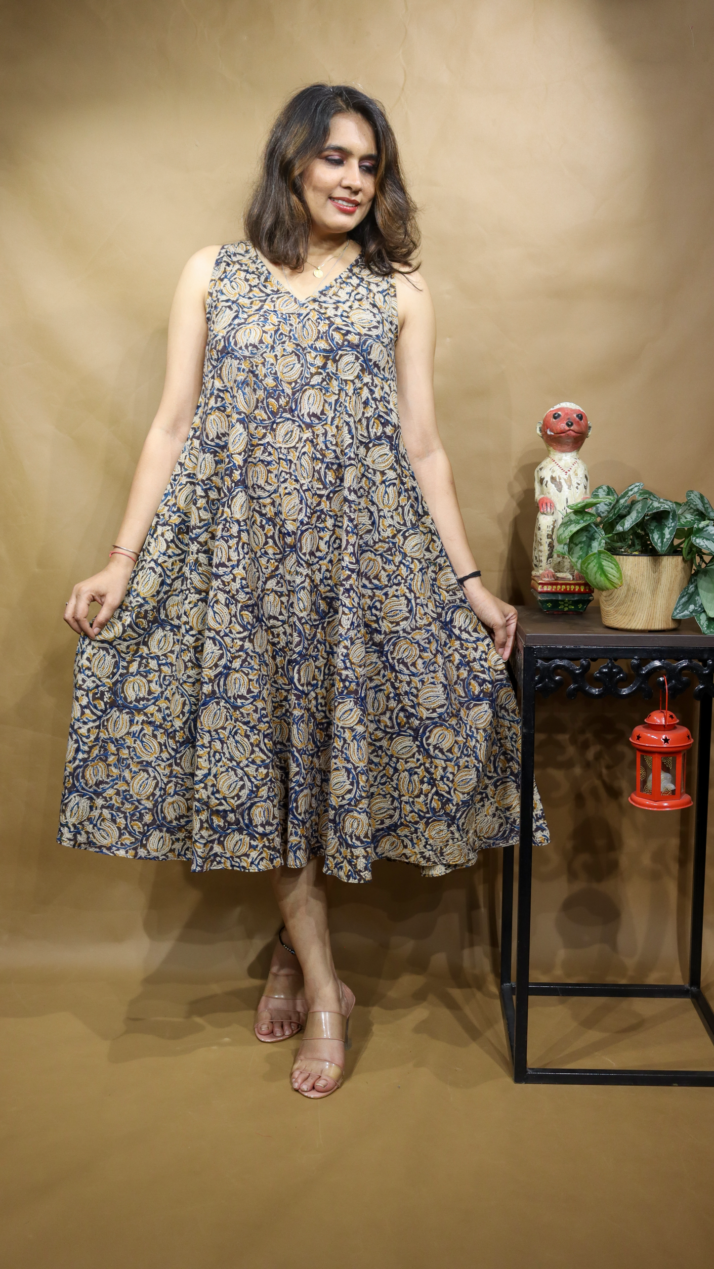 The Monsoon Kalamkari Circular Dress