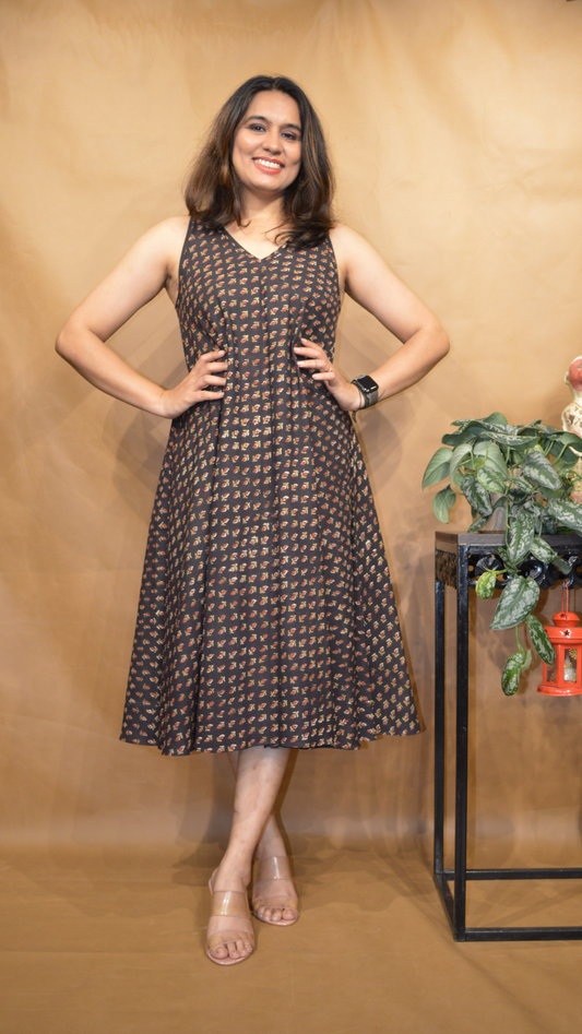 The Sundarban Bloom Kalamkari Circular Dress