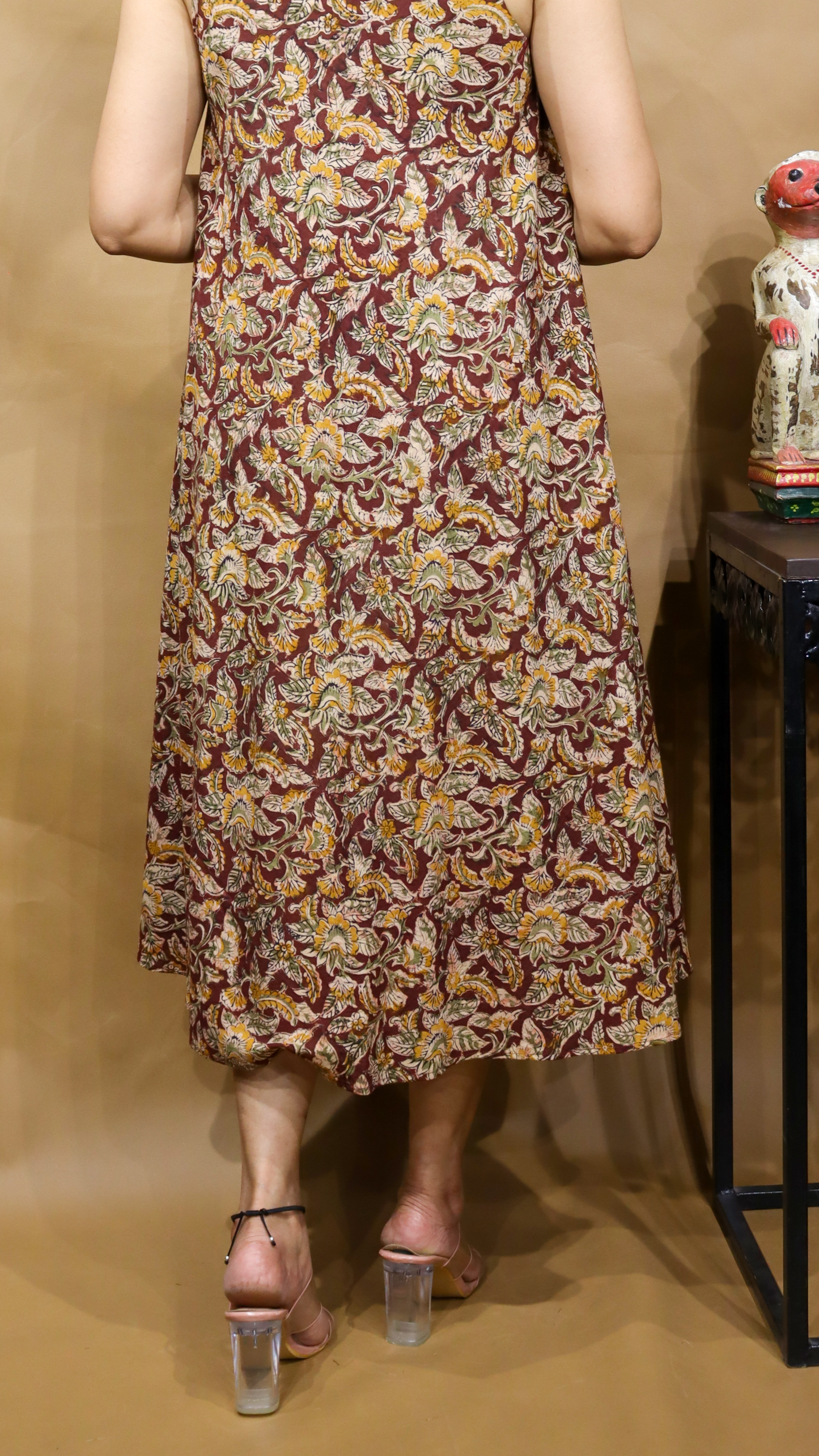 The Marigold Kalamkari Circular Dress