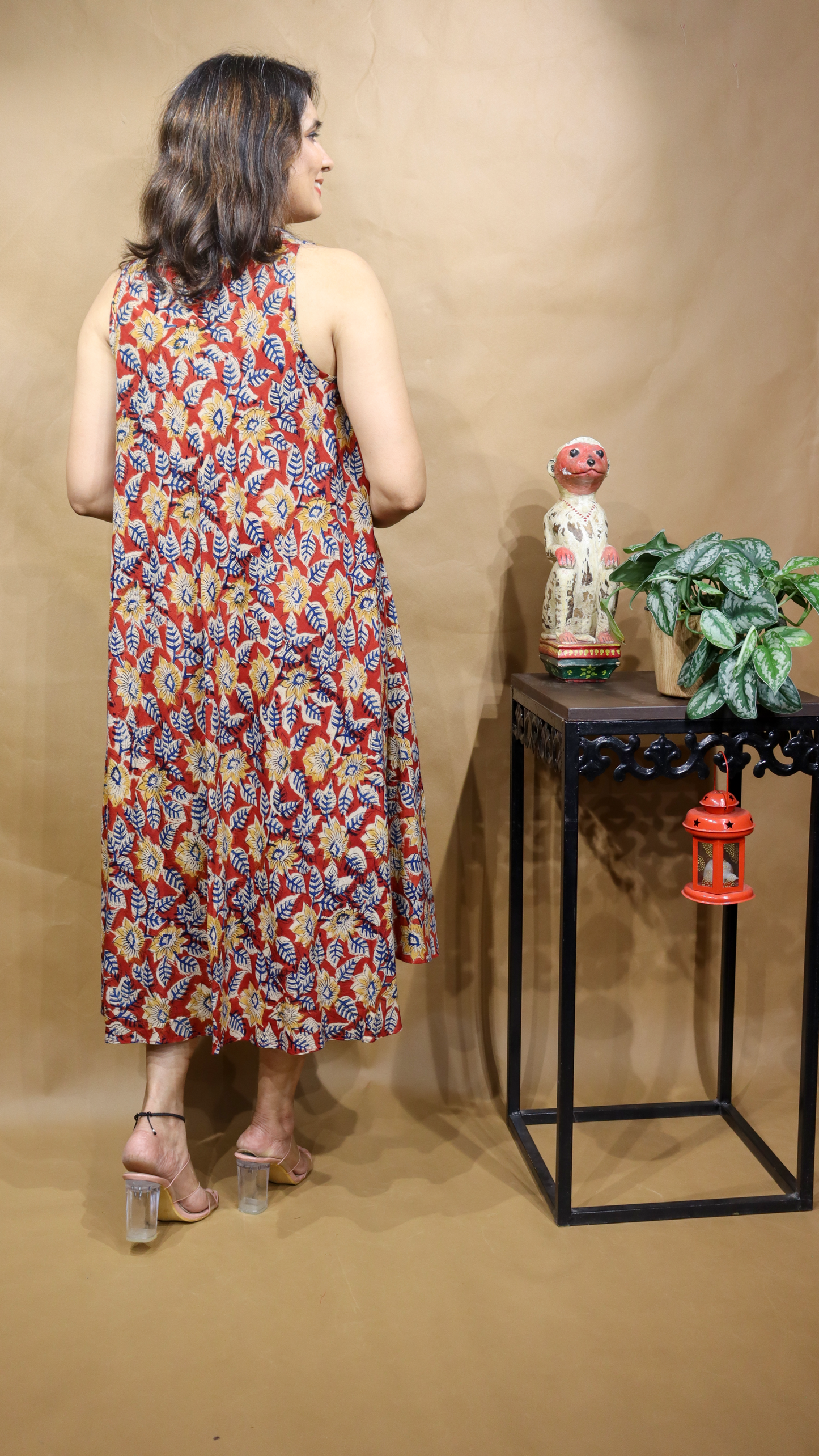 The Saffron Kalamkari Circular Dress