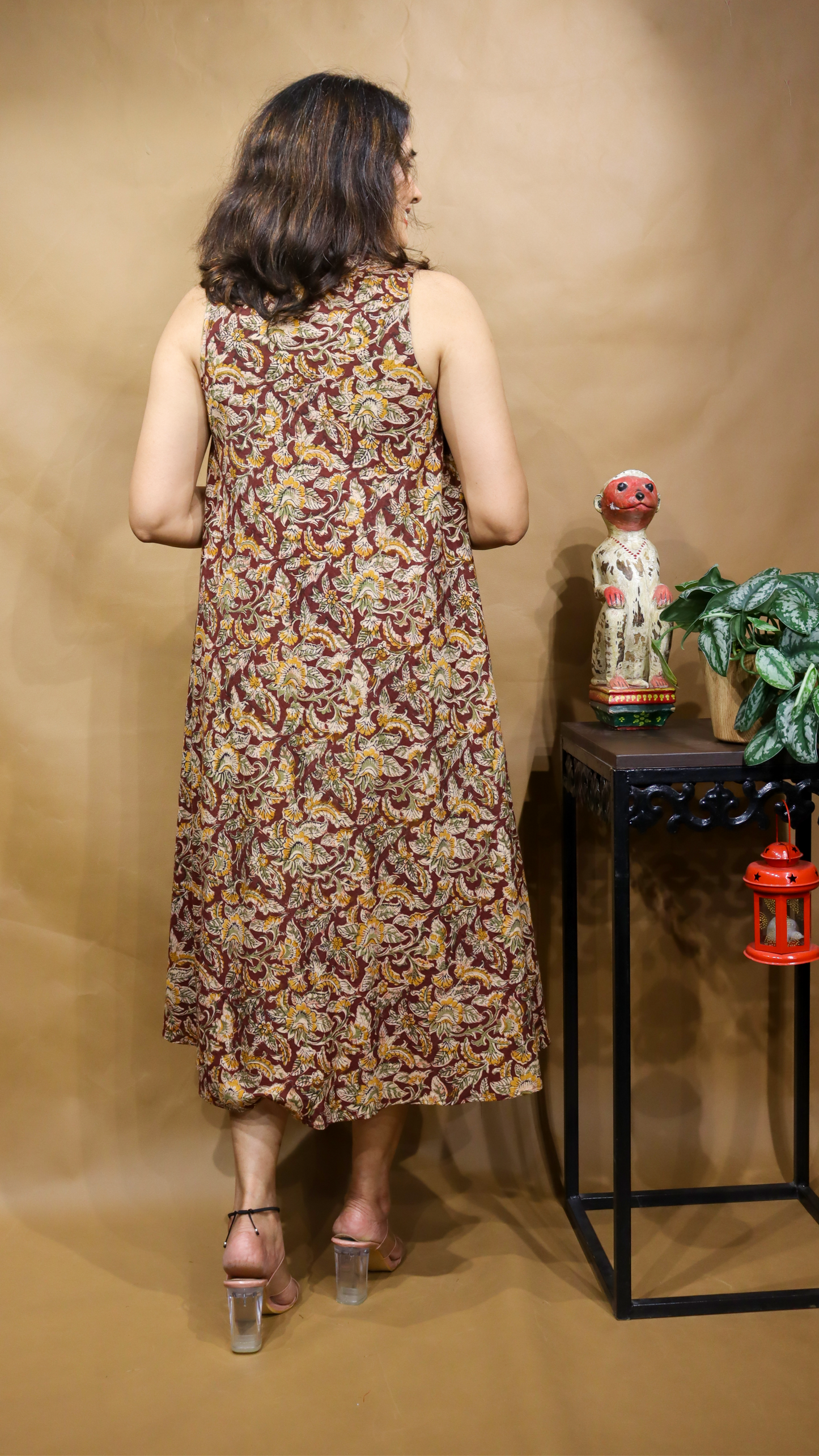 The Marigold Kalamkari Circular Dress