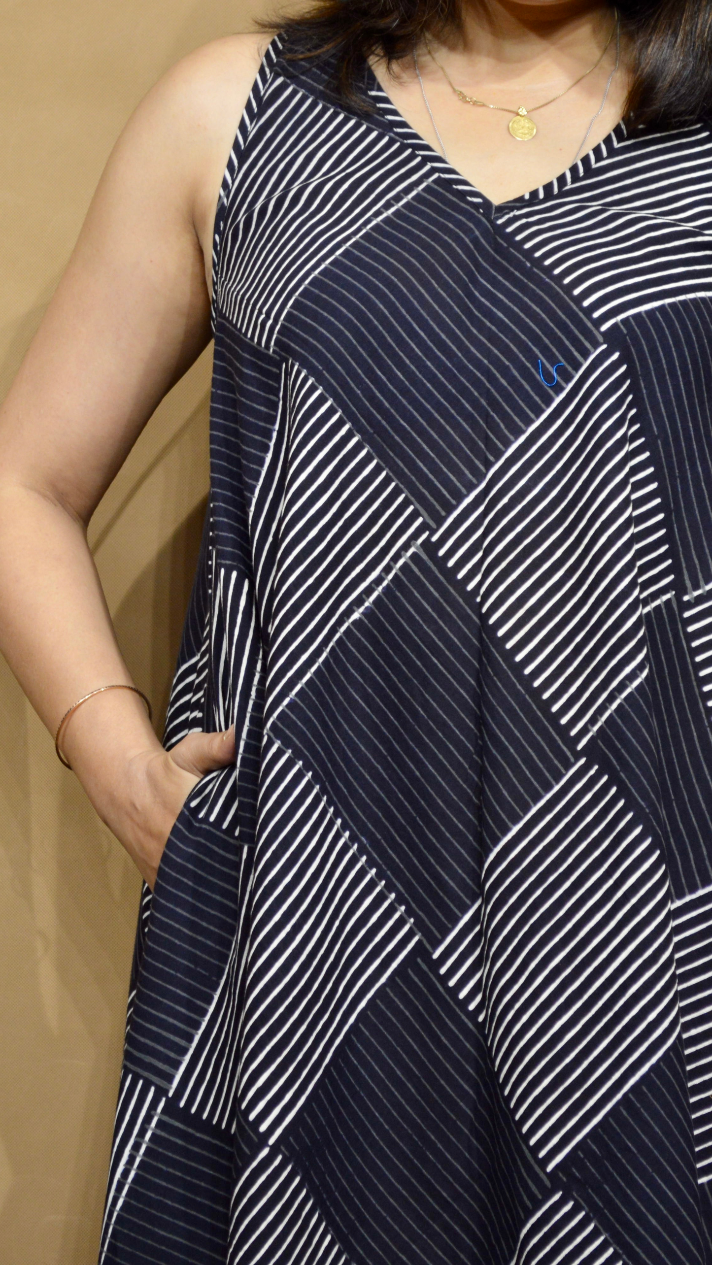 Monochrome Muse Circular Dress
