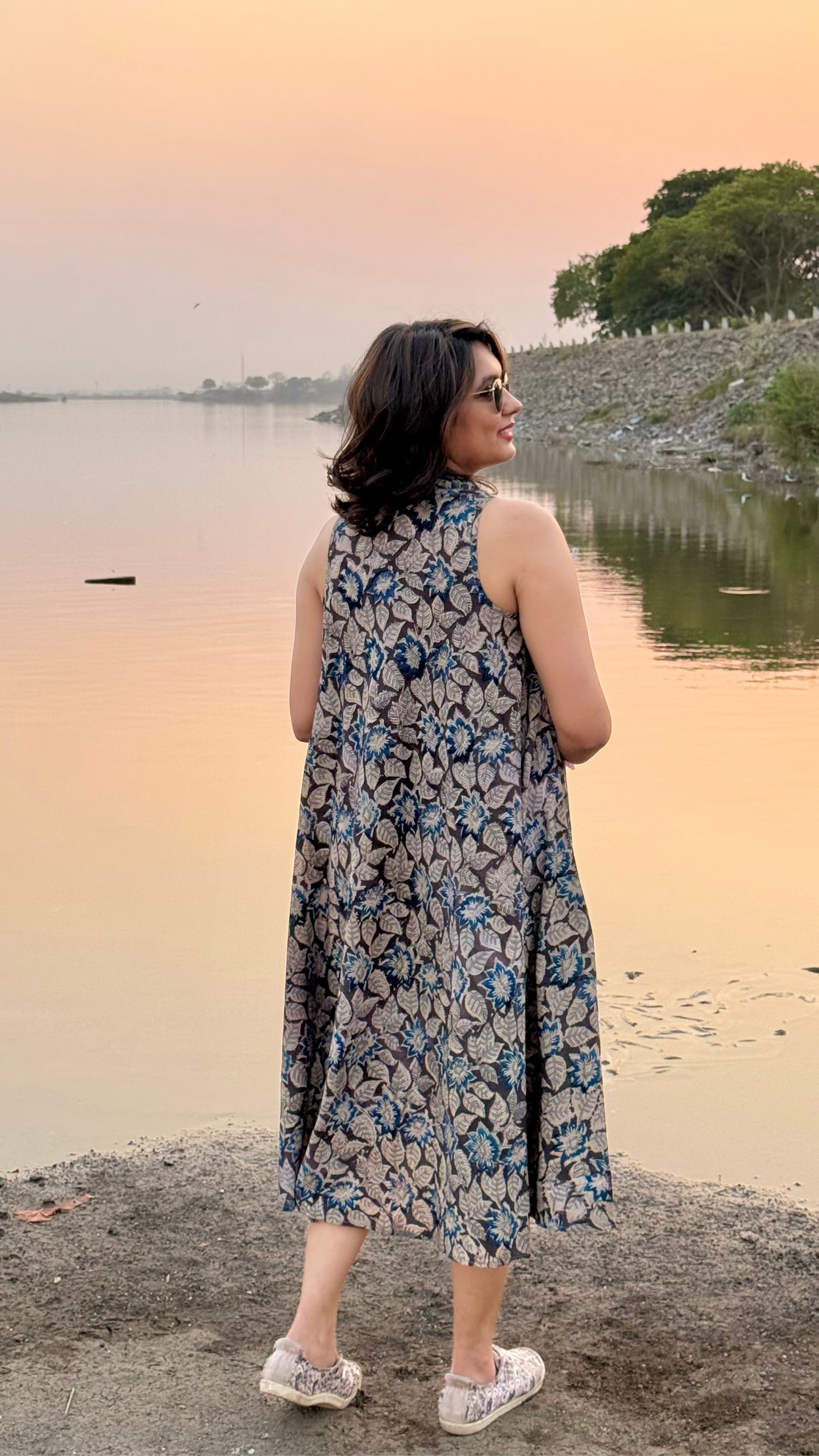 Kalonji Kalamkari Circular Dress