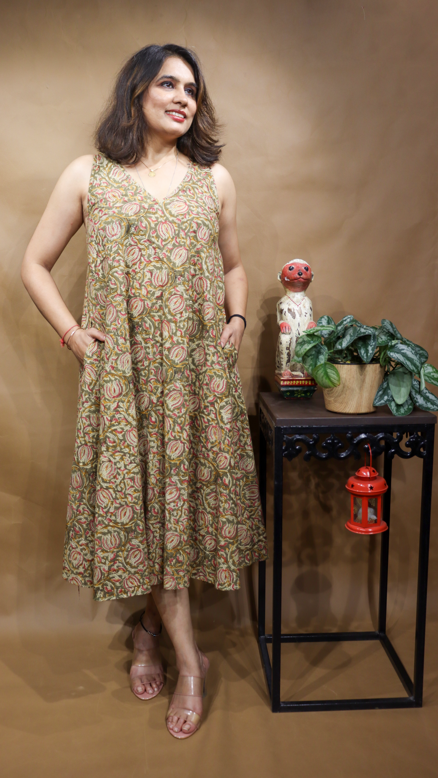 The Rustleaf Kalamkari Circular Dress