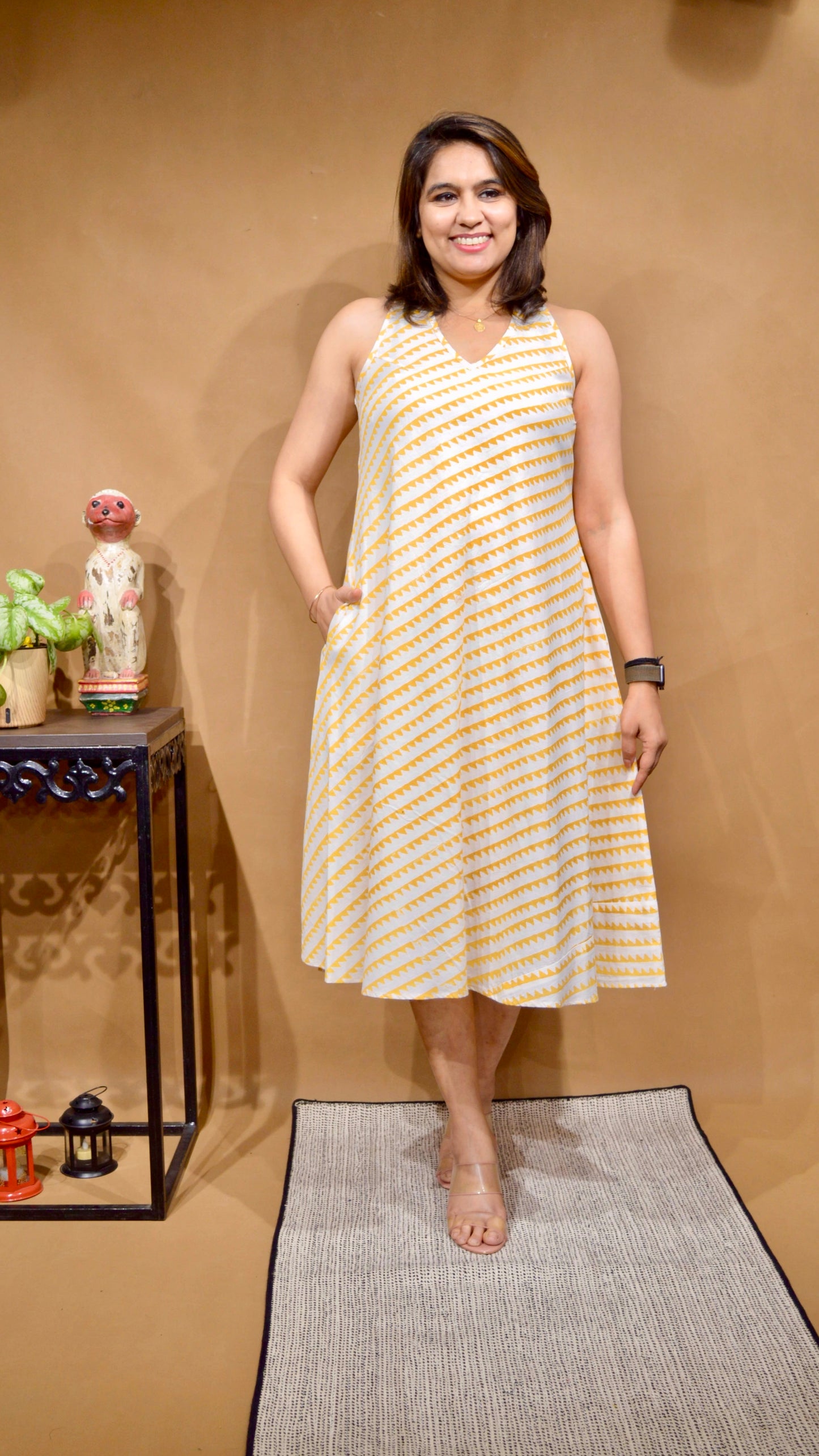 Sunshine Stripes Midi Dress