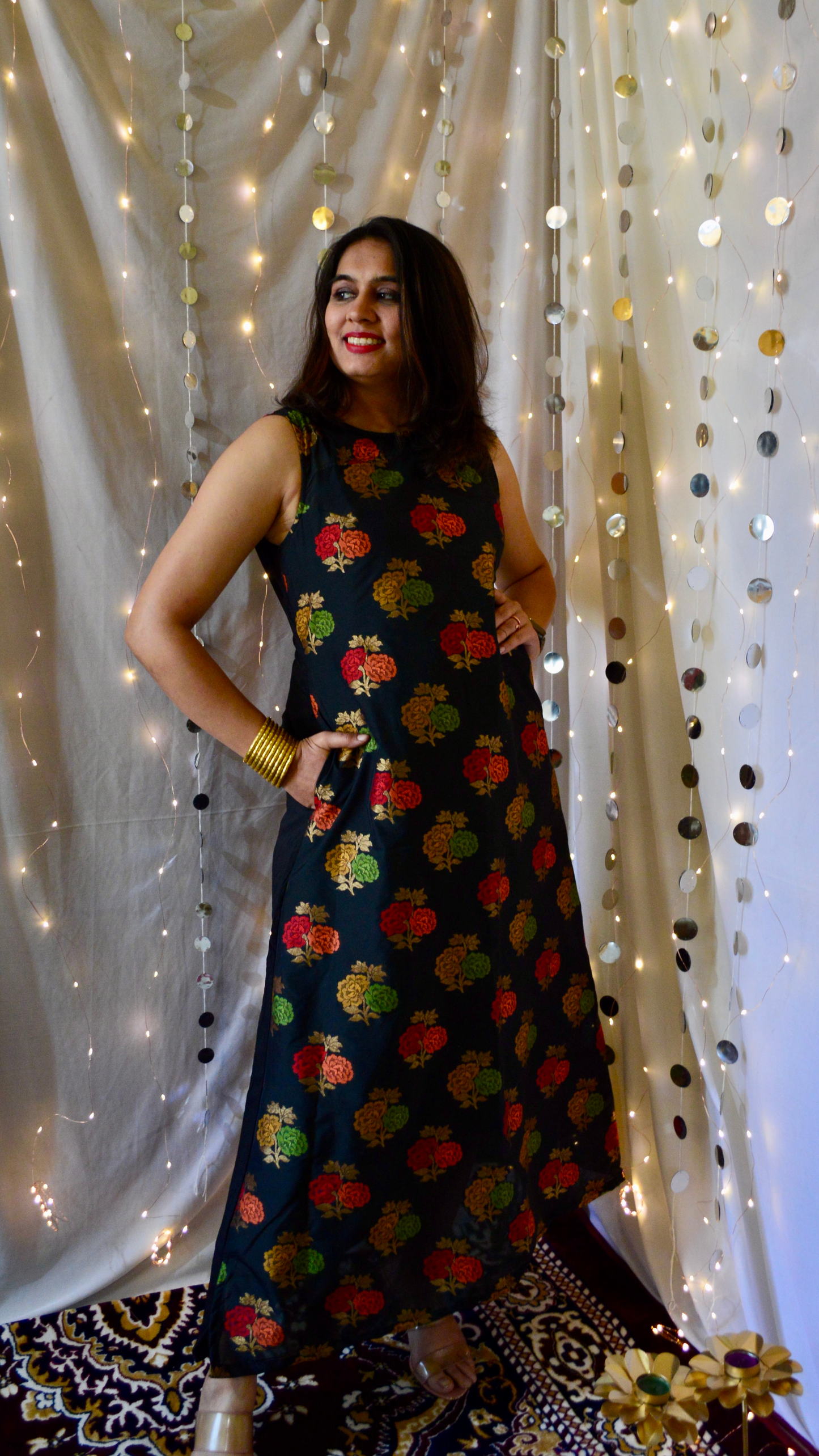 The Amaira Black and Red Cocktail Dress