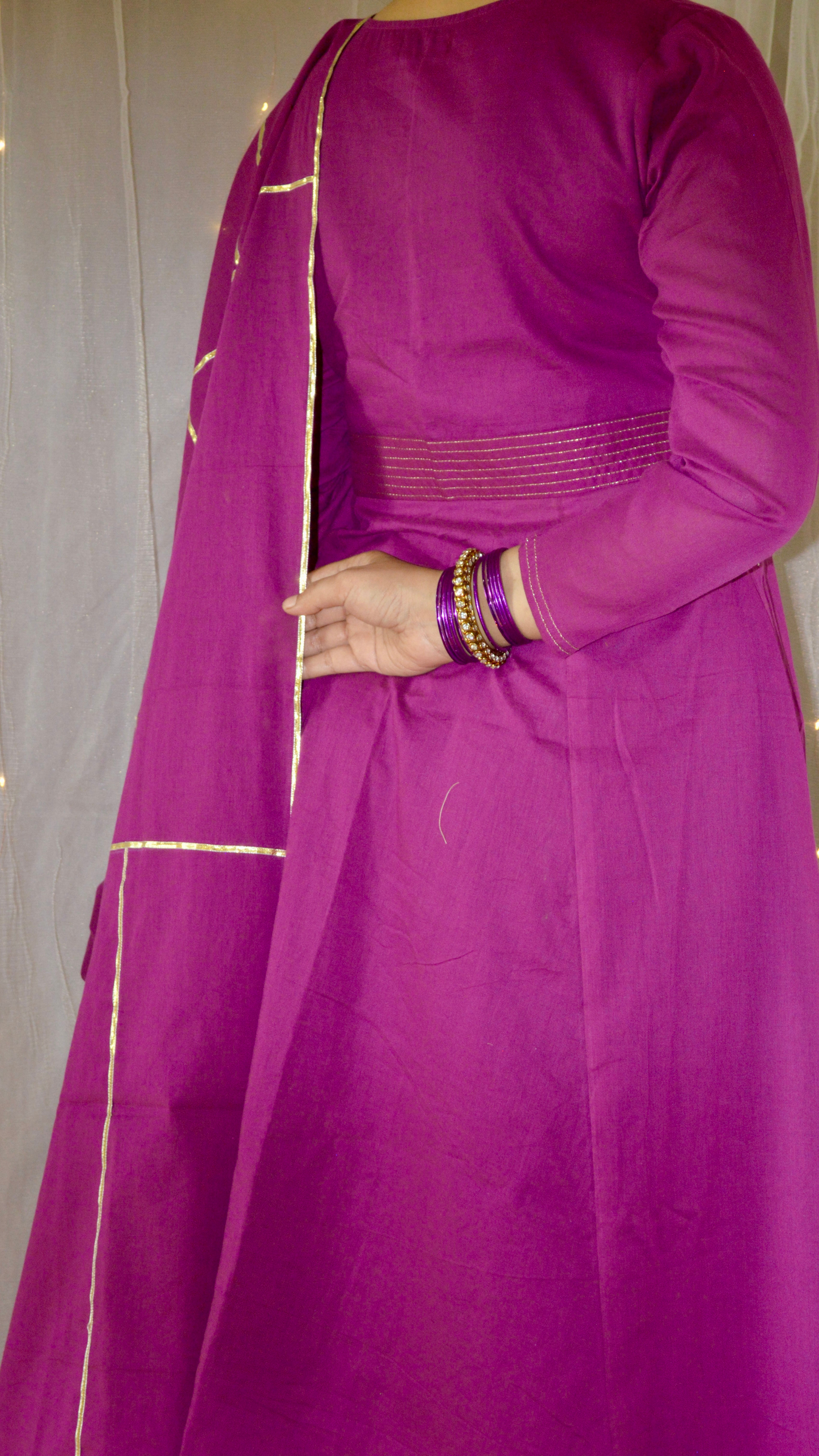 The Sunheri Vine Anarkali Dress