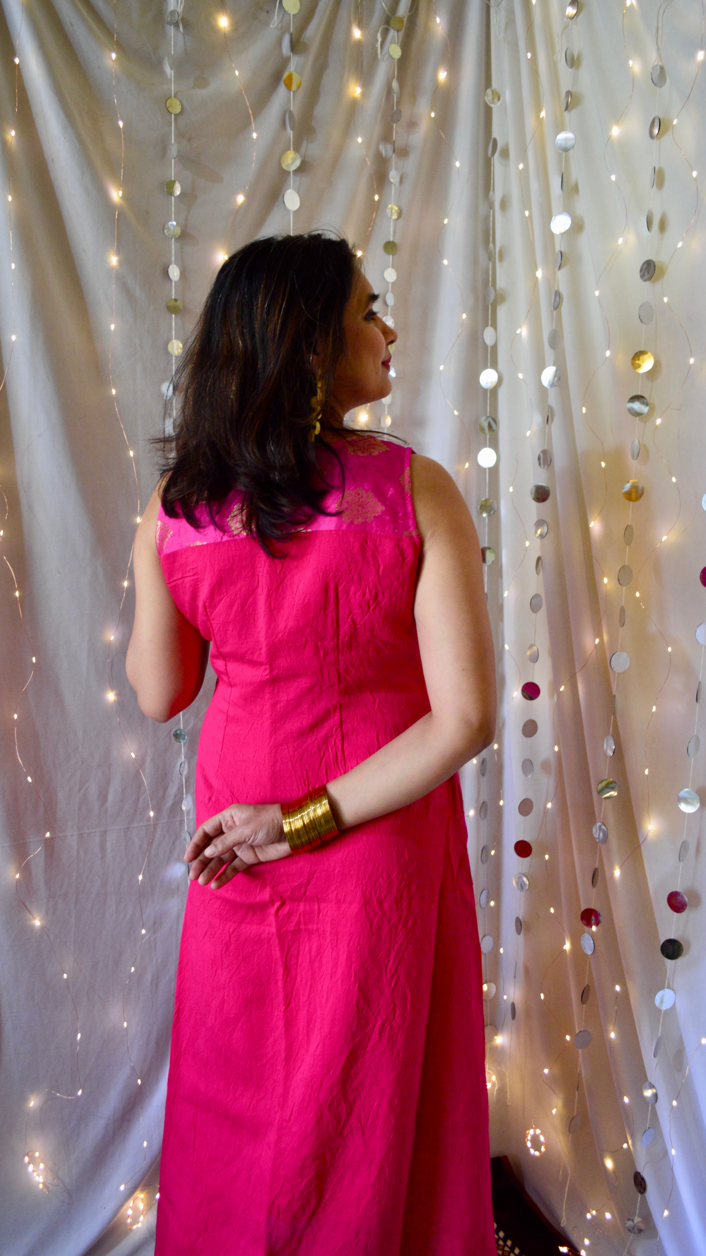 The Amaira Red and Pink Cocktail Dress
