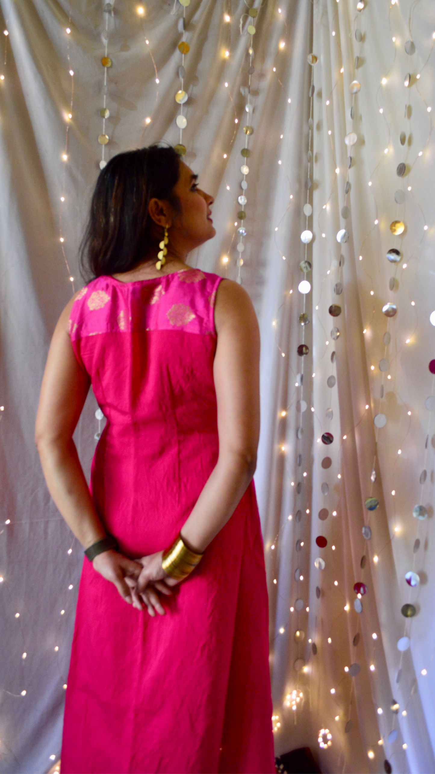 The Amaira Red and Pink Cocktail Dress