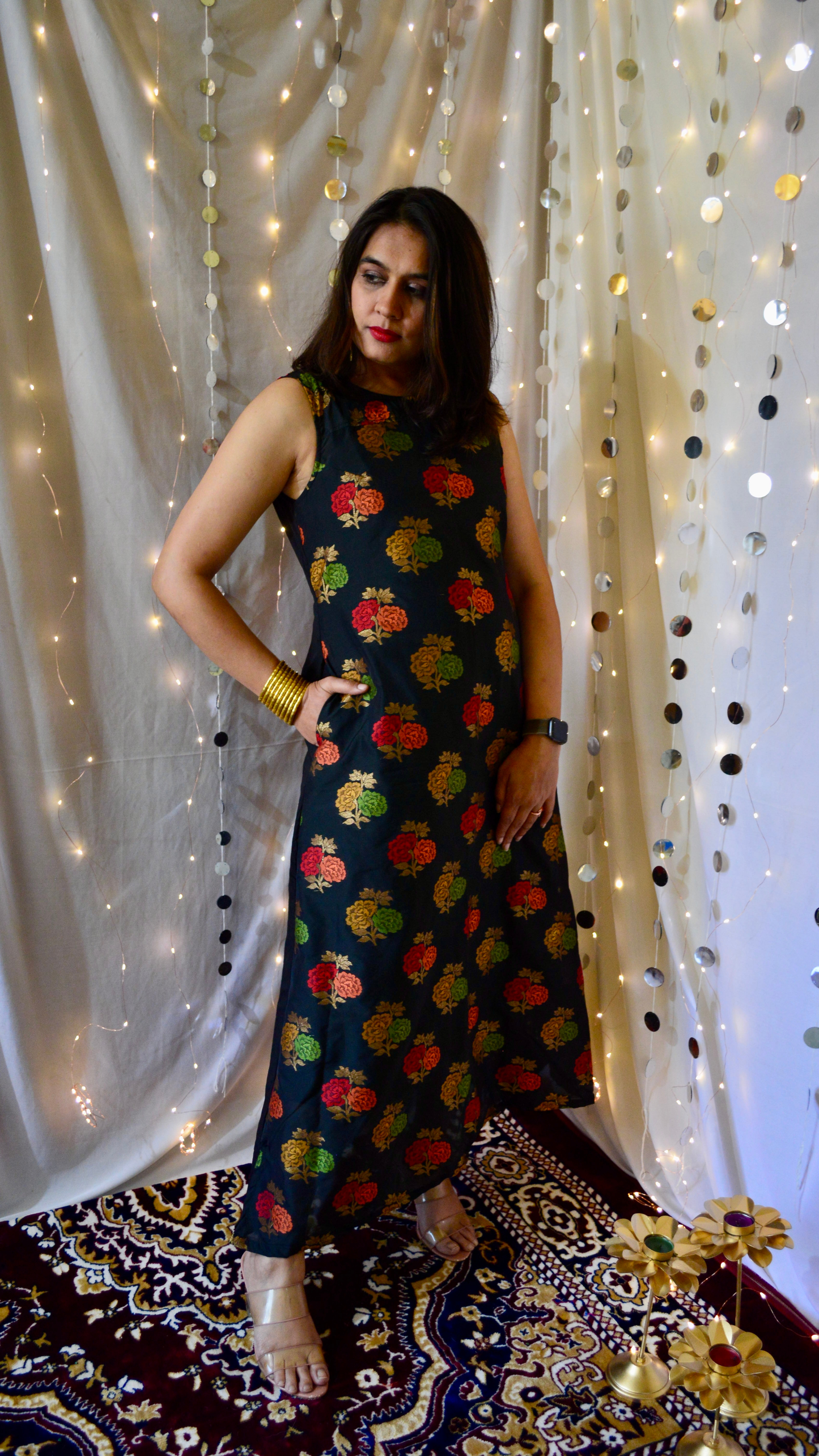 The Amaira Black and Red Cocktail Dress