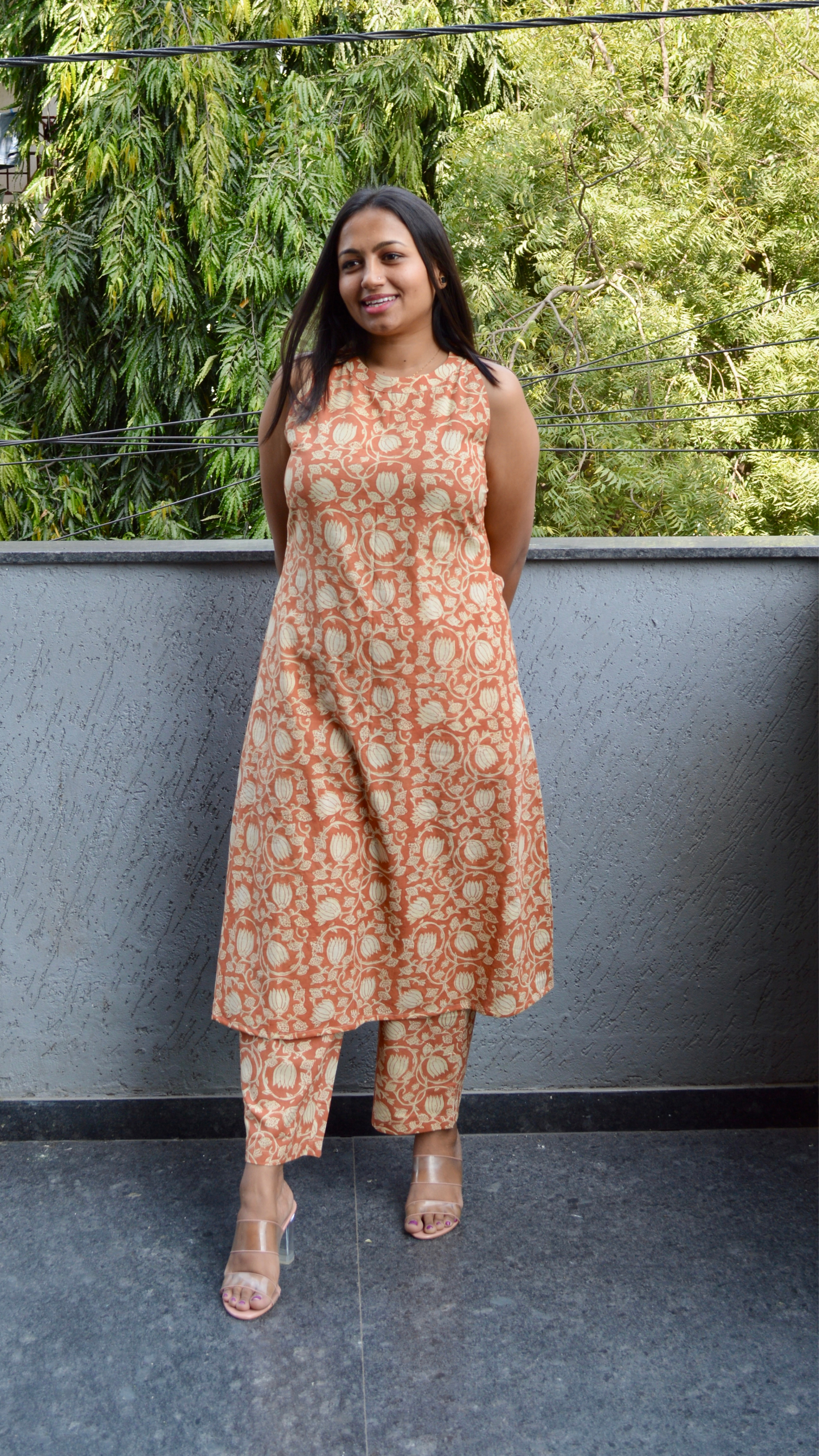 Peach Kalamkari Co ords Set
