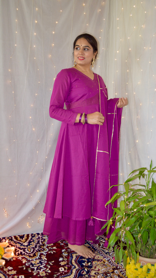 The Sunheri Vine Anarkali Dress