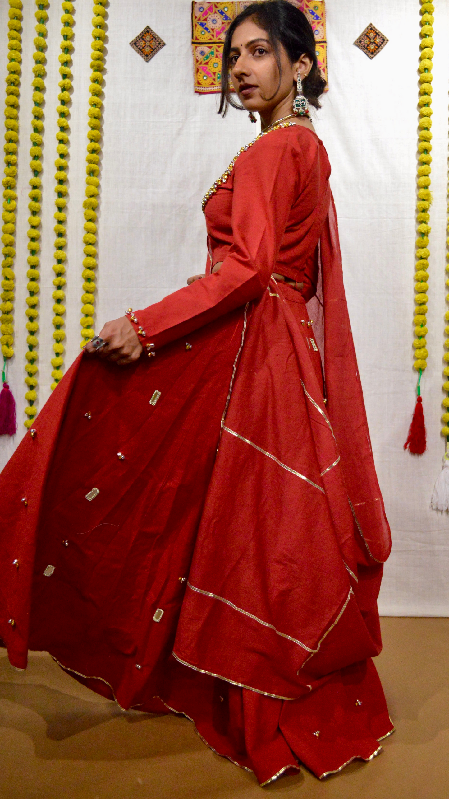 The Laal Gulmohar Choli Set