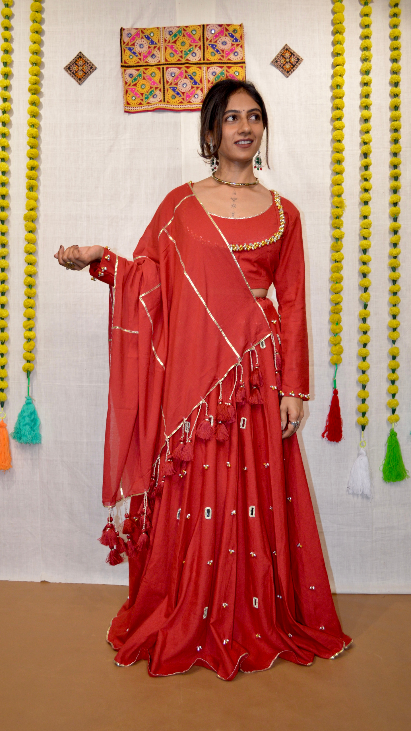 The Laal Gulmohar Choli Set