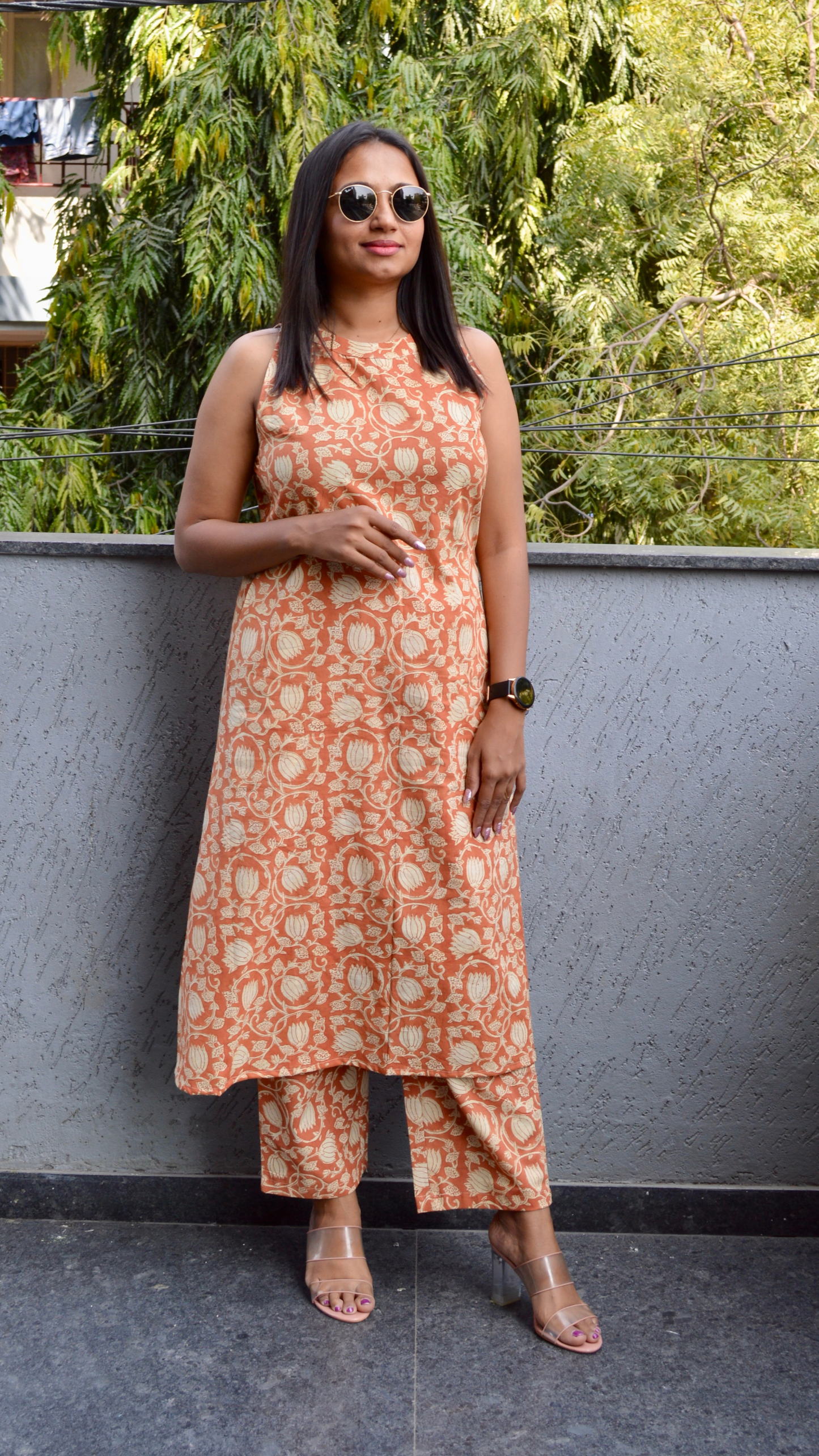 Peach Kalamkari Co ords Set