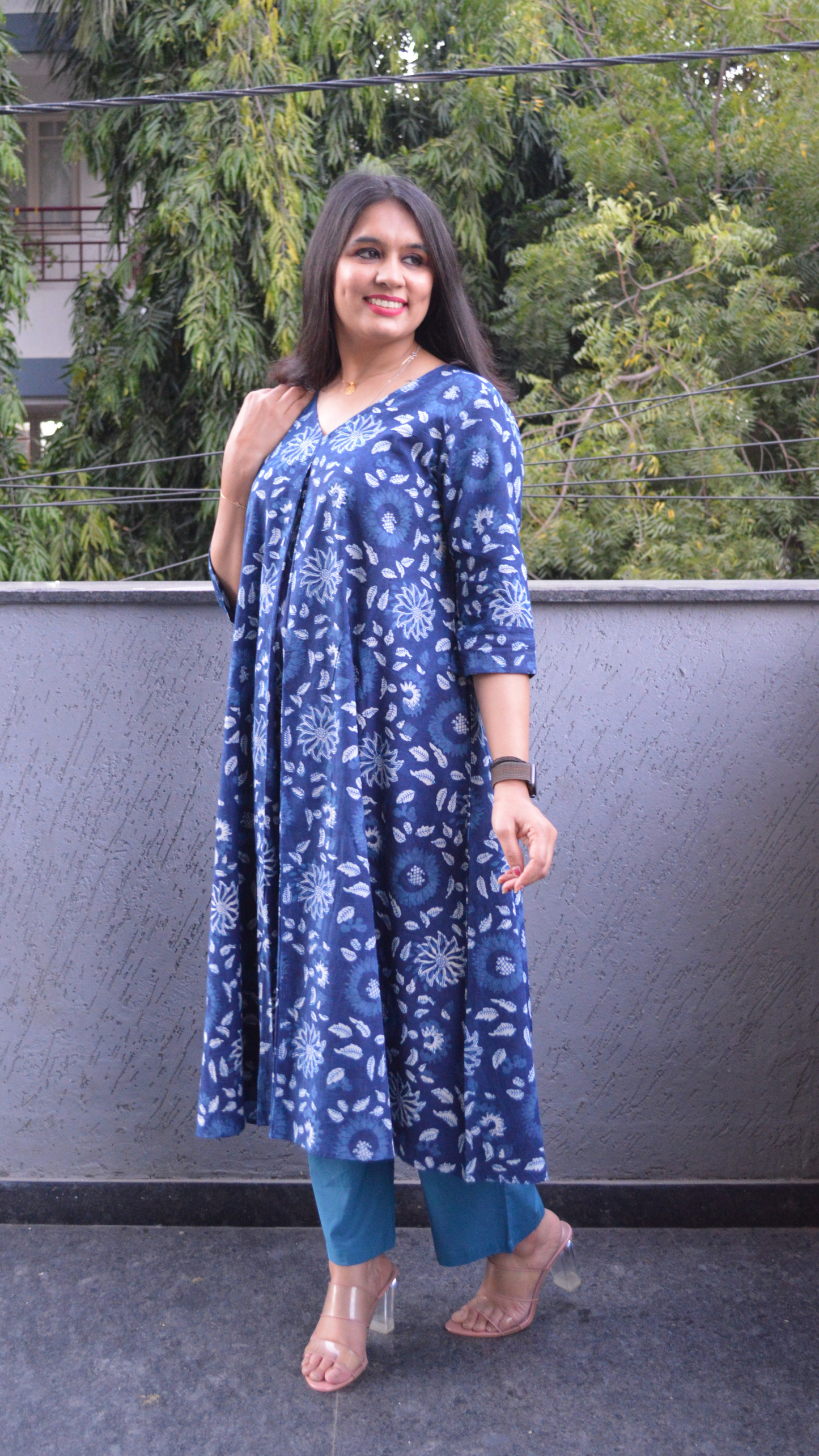 Indigo Kalamkari co-ord set