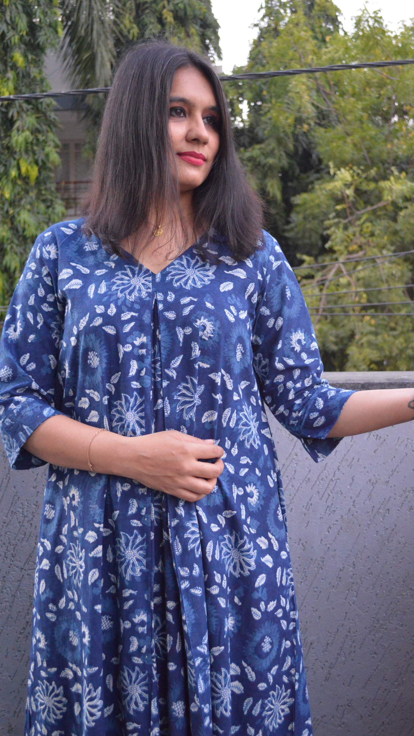 Indigo Kalamkari co-ord set
