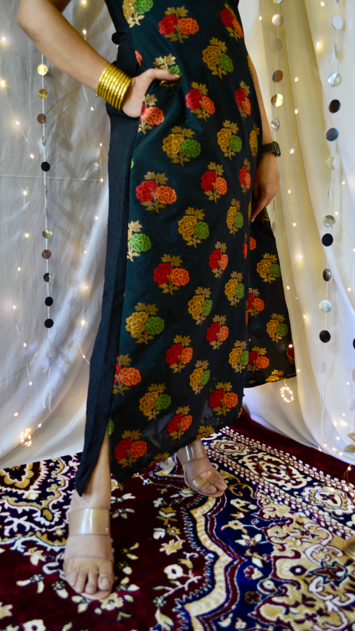 The Amaira Black and Red Cocktail Dress