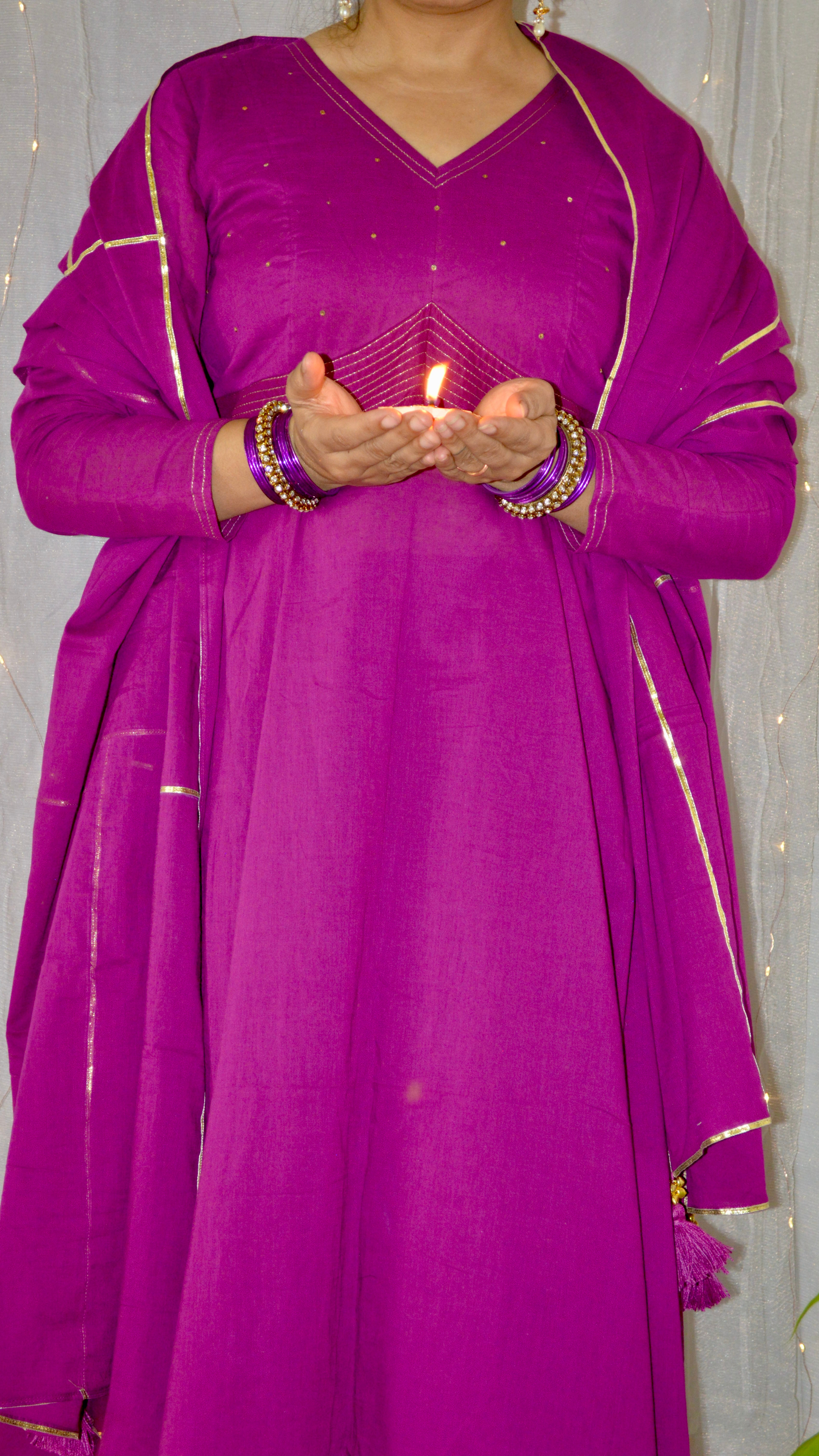 The Sunheri Vine Anarkali Dress