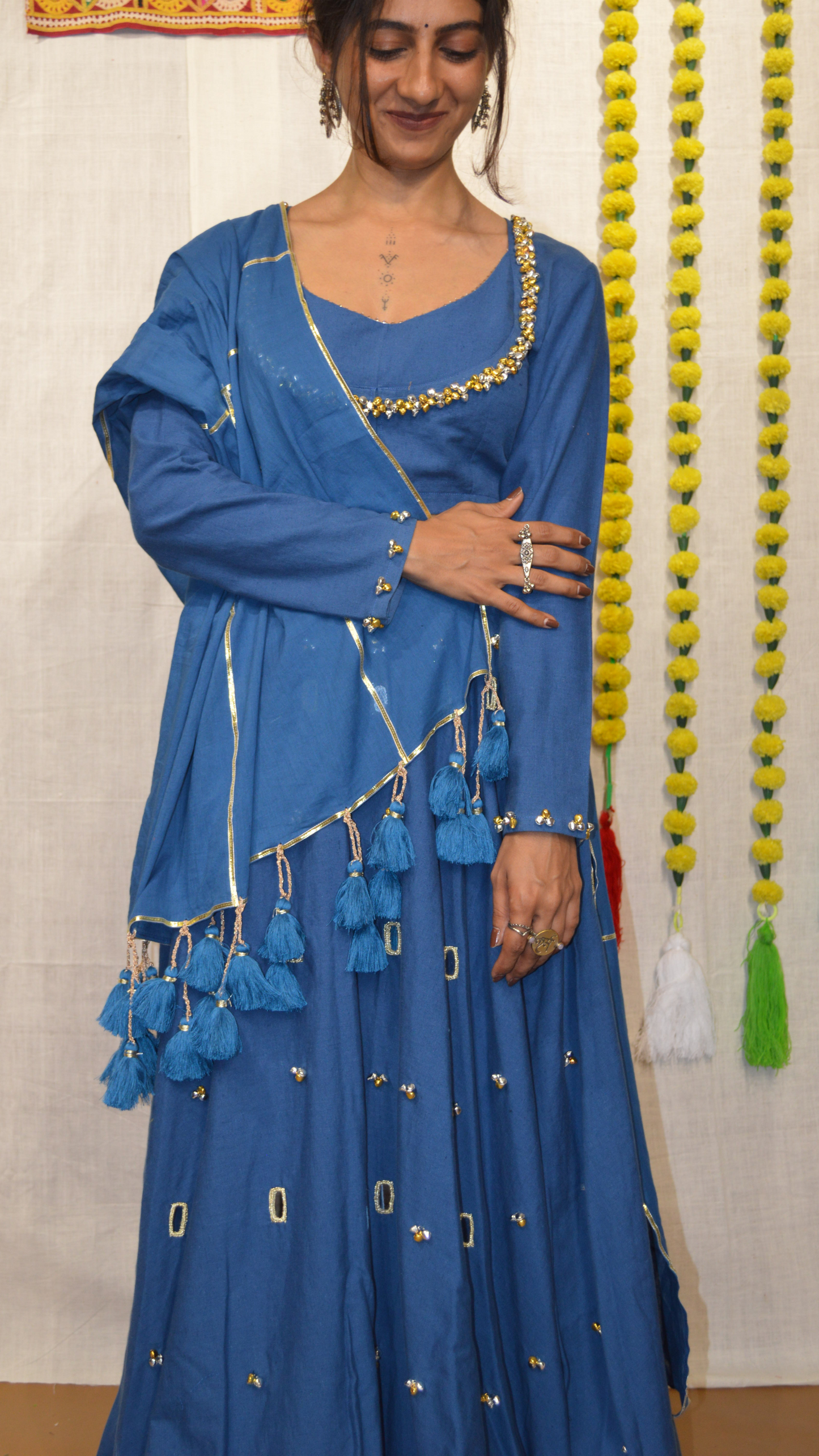 The Neel Kamal choli set