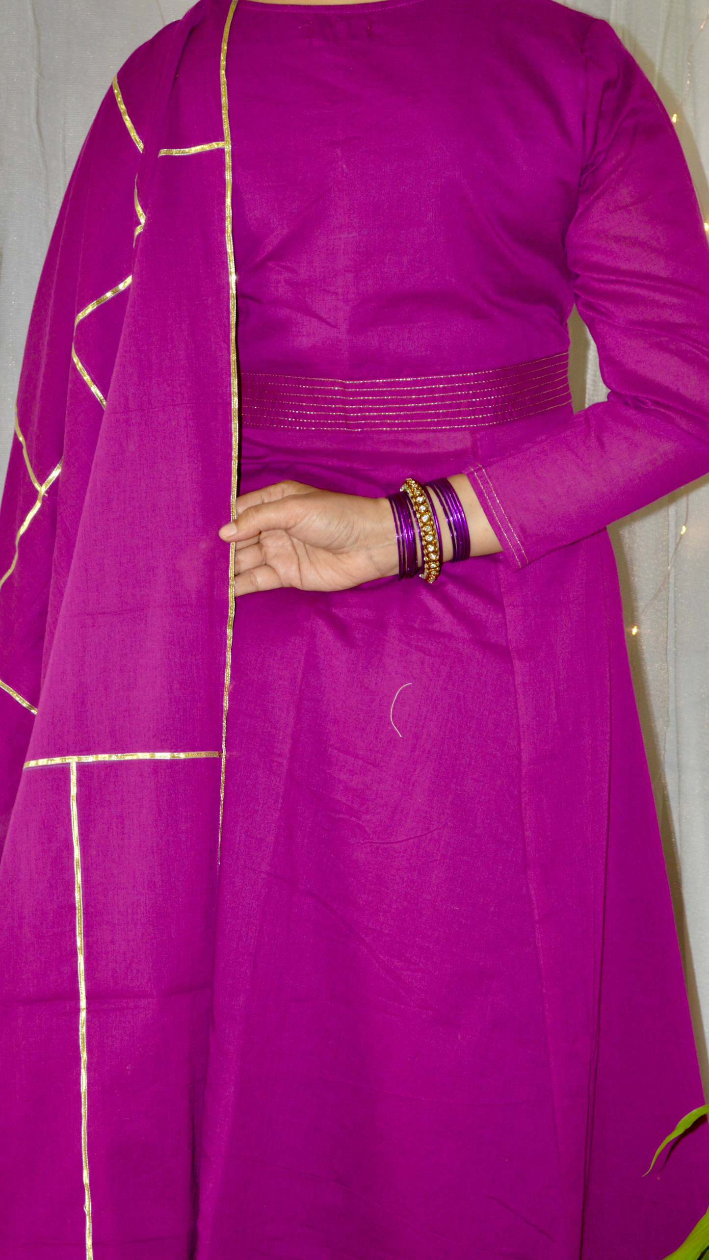 The Sunheri Vine Anarkali Dress