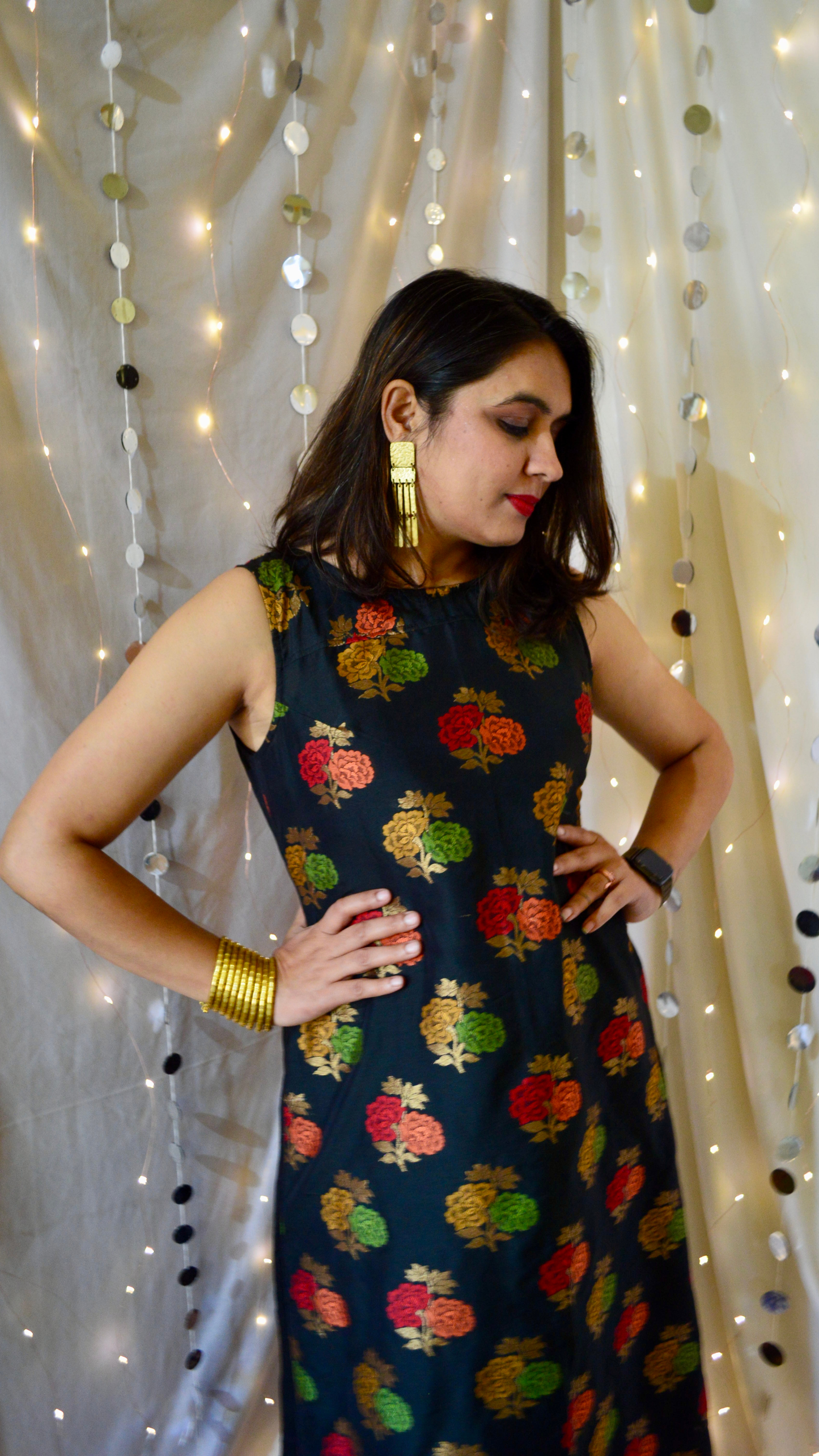 The Amaira Black and Red Cocktail Dress