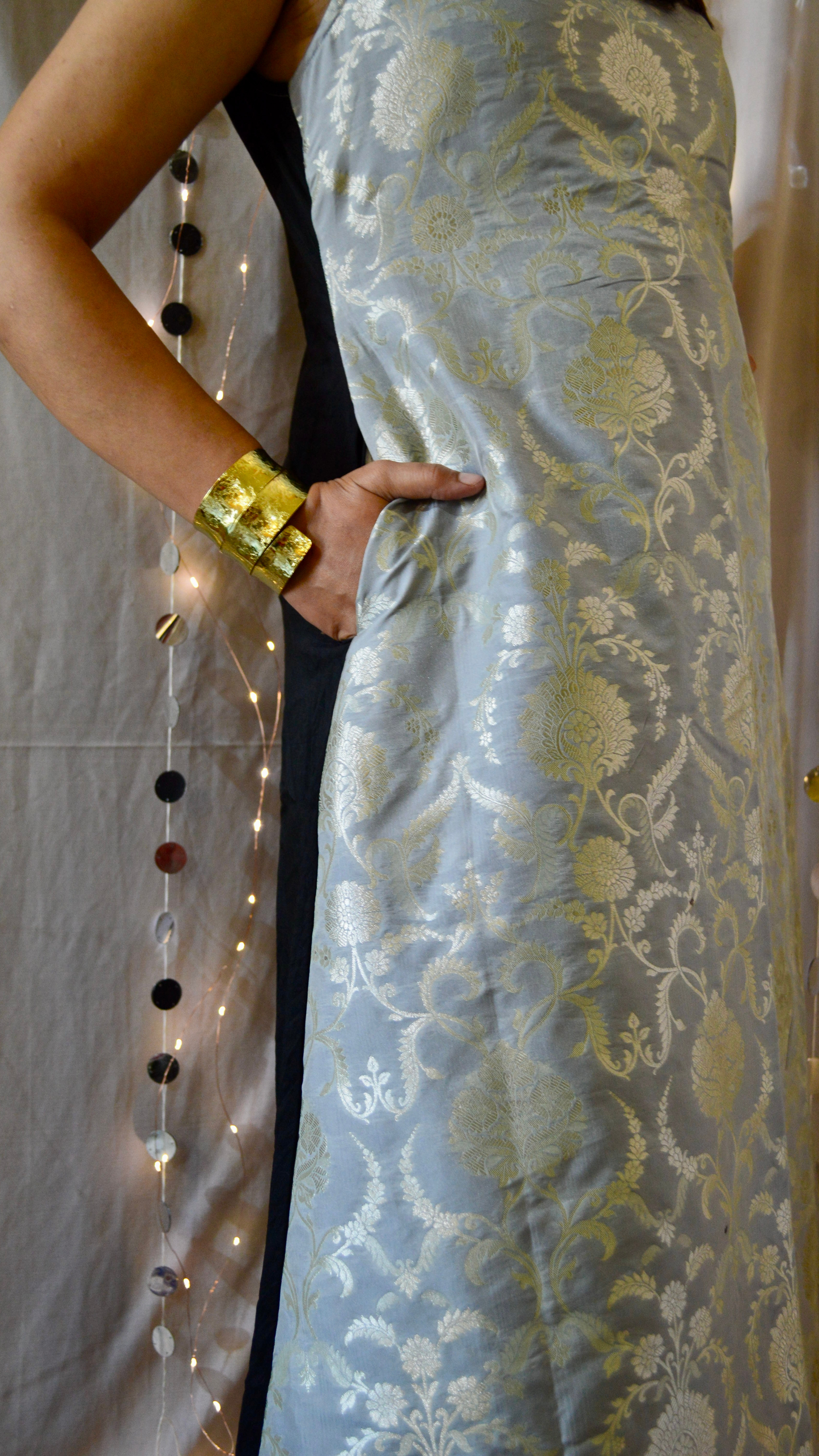 The Amaira Silver and Black Cocktail Dress