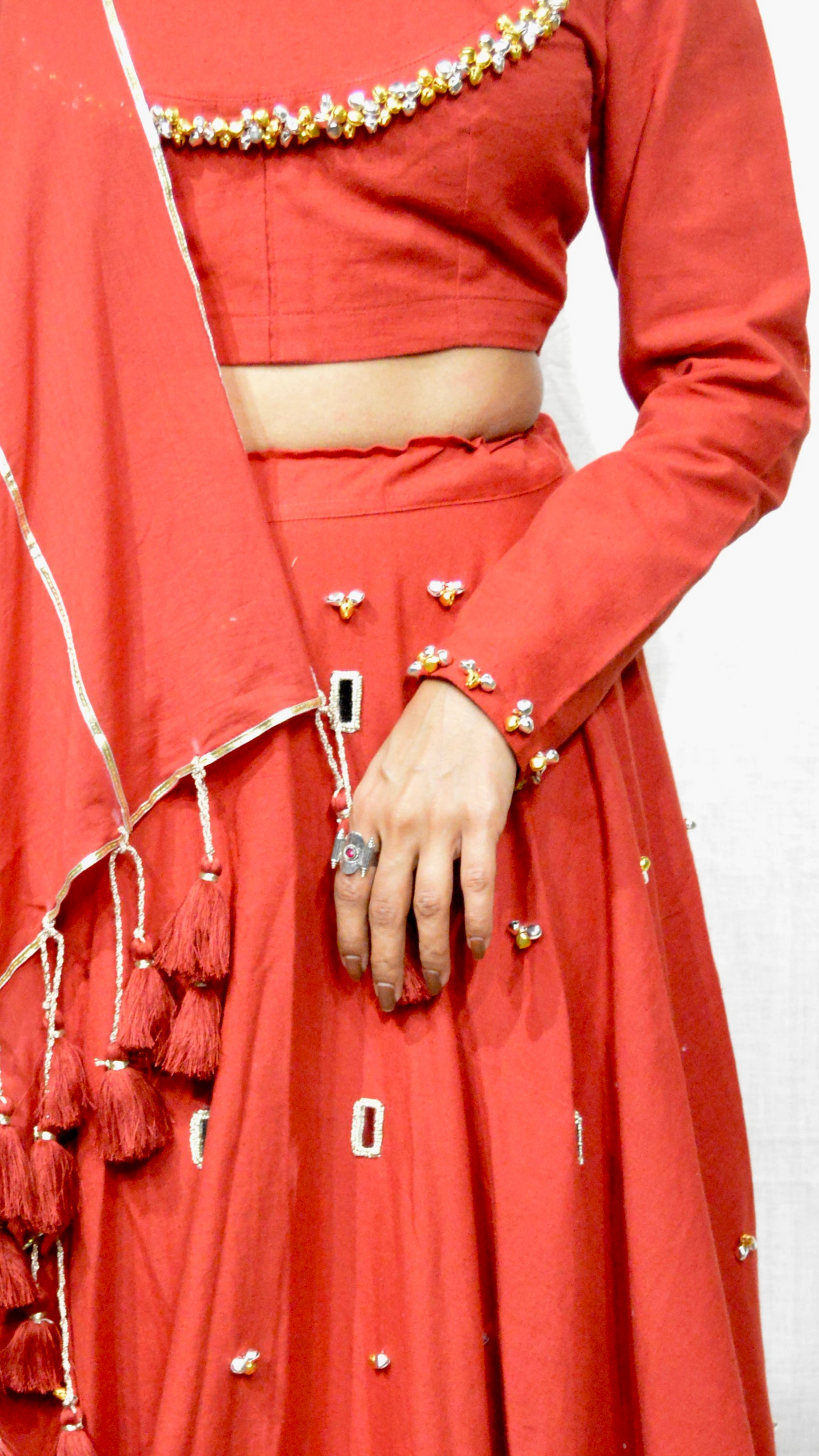 The Laal Gulmohar Choli Set