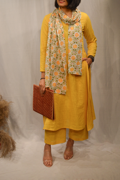 Yellow Co-ord with Dupatta