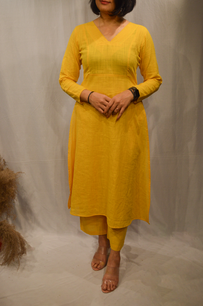 Yellow Co-ord with Dupatta