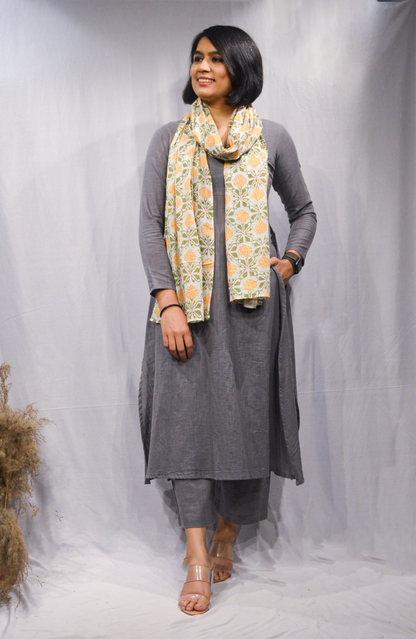 Grey Co-ord with Dupatta