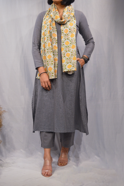 Grey Co-ord with Dupatta