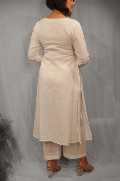 White Co-ord with Dupatta