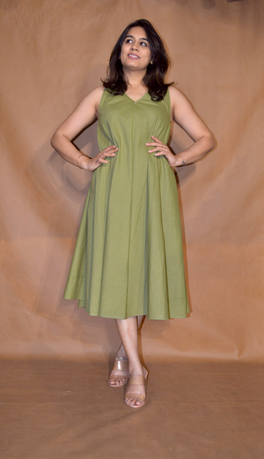 The Olive Calm Circular Dress