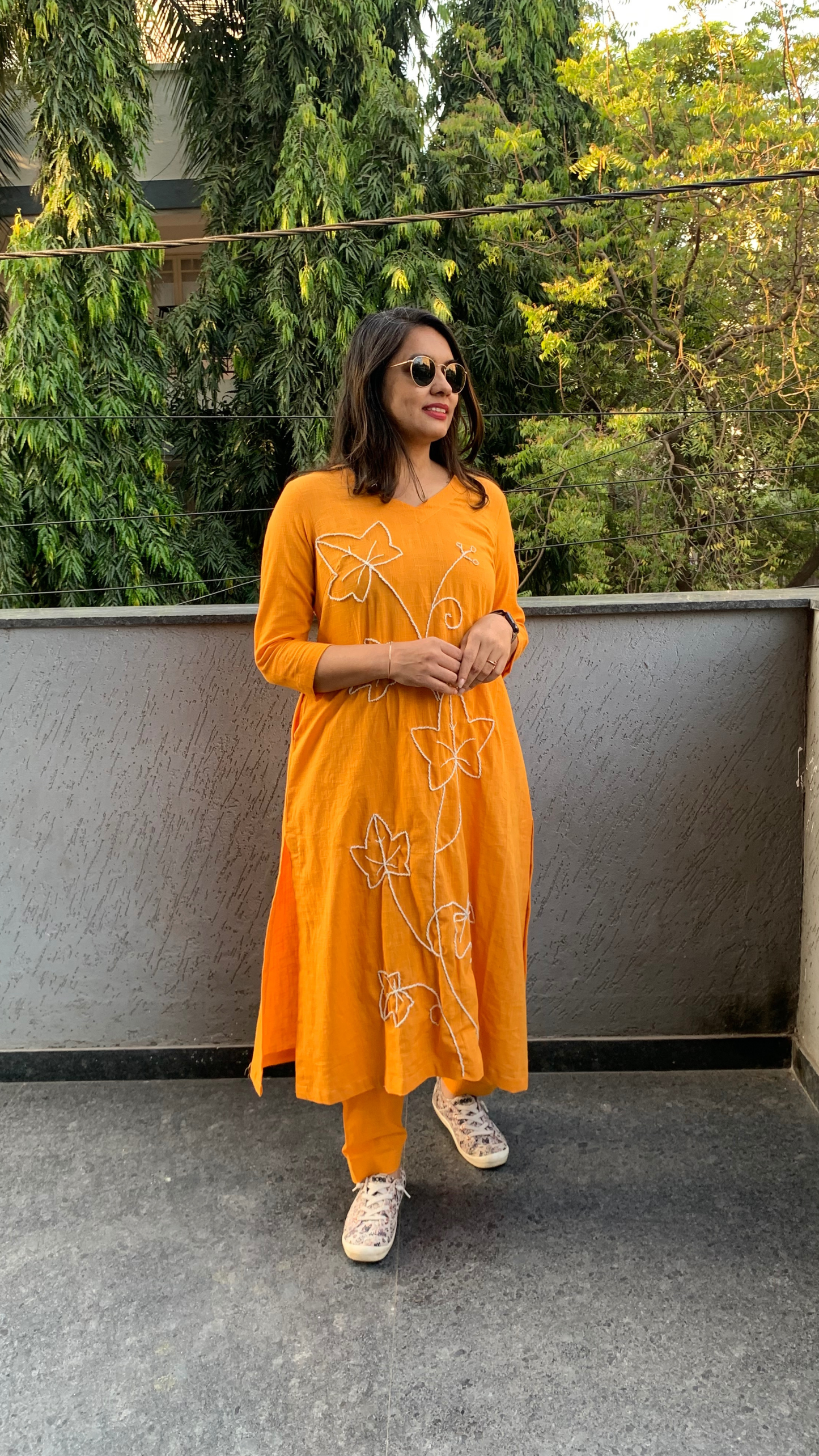 Saffron Bloom Co-ord Set (Echoes of Winter)