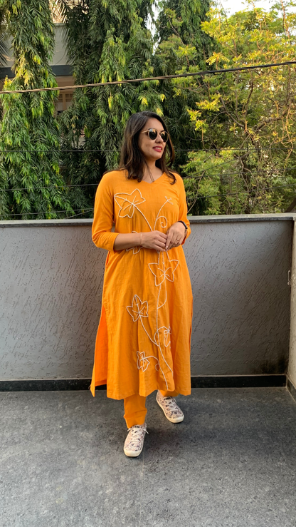 Saffron Bloom Co-ord Set (Echoes of Winter)