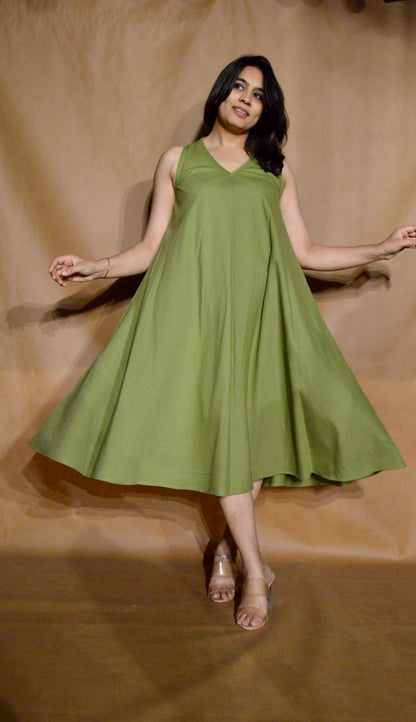 The Olive Calm Circular Dress