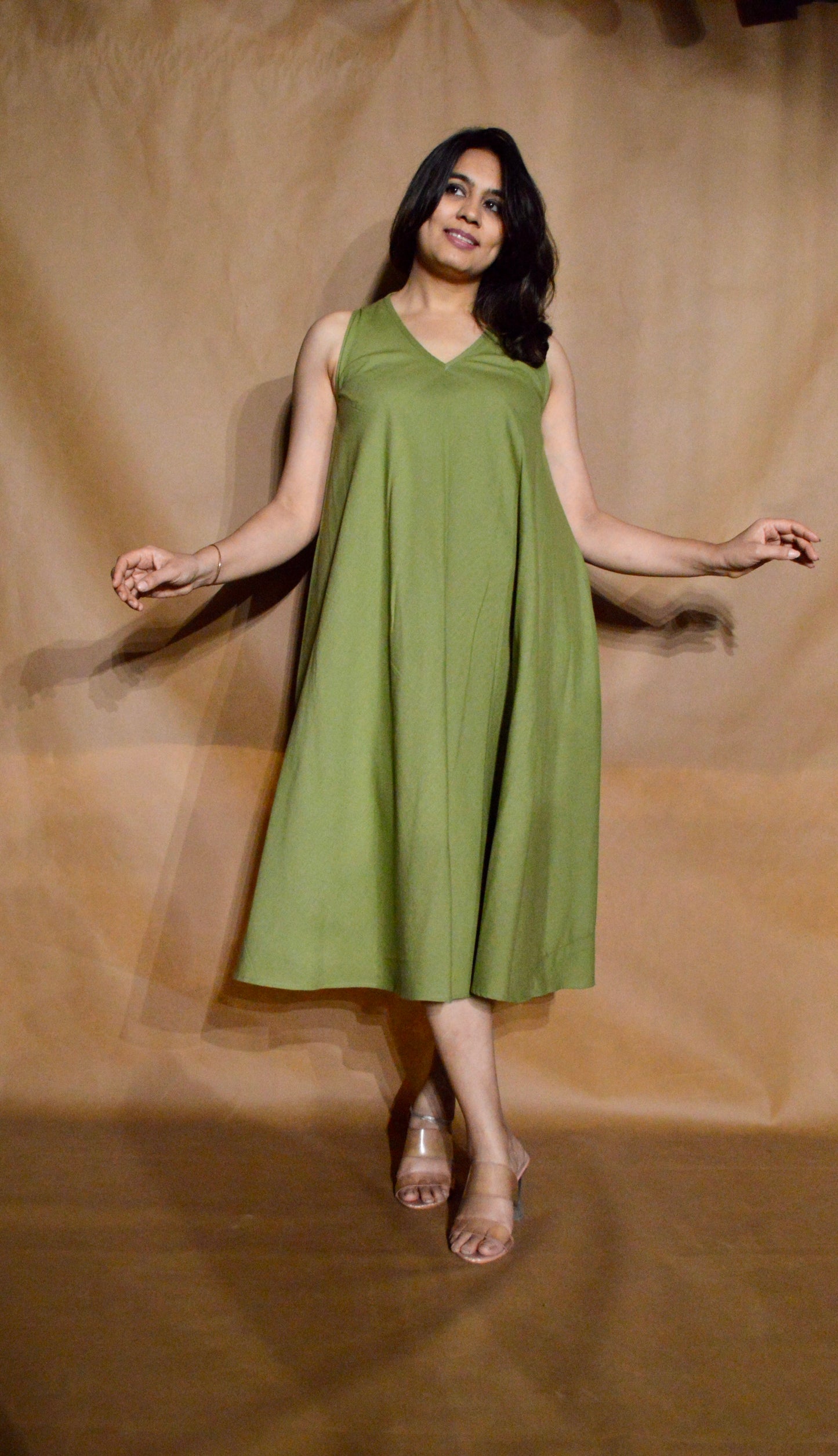 The Olive Calm Circular Dress