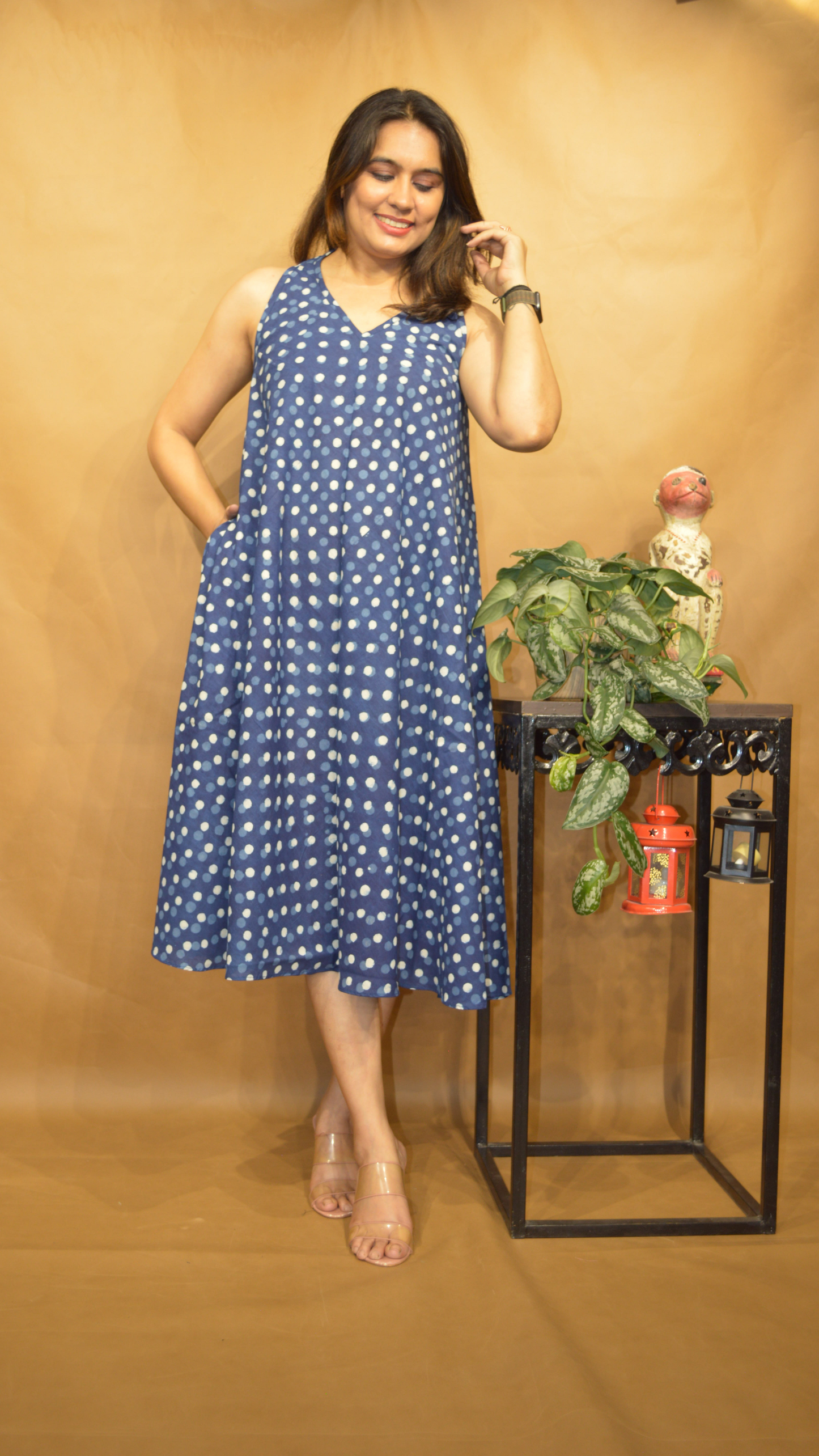 The Indigo Starlink Circular Dress