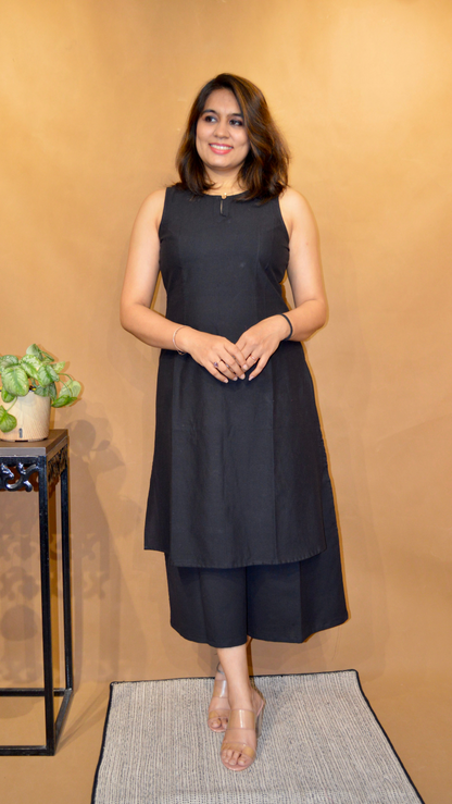 The All Time Black Culottes Set