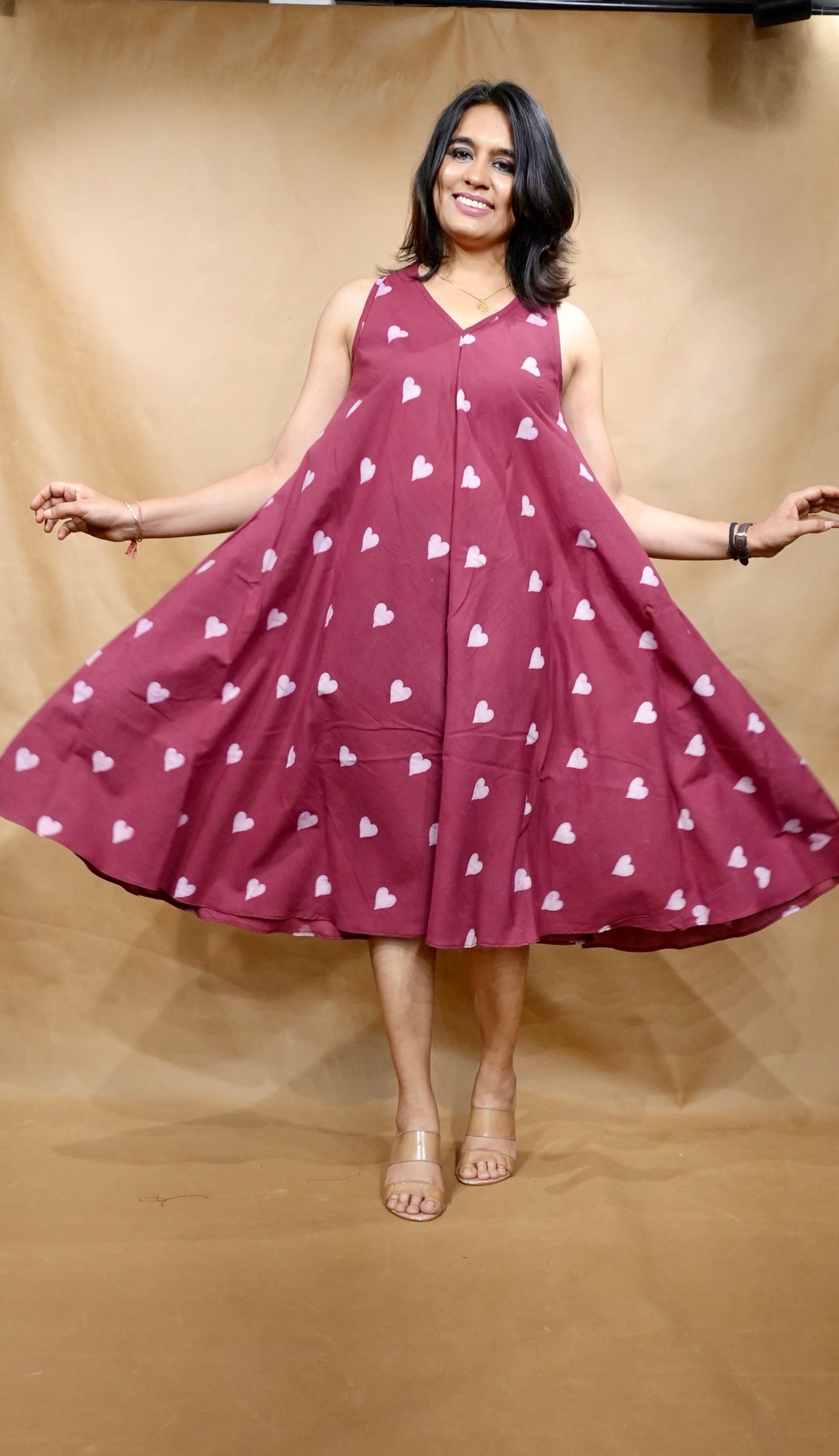 The Blush Hearts Circular Dress